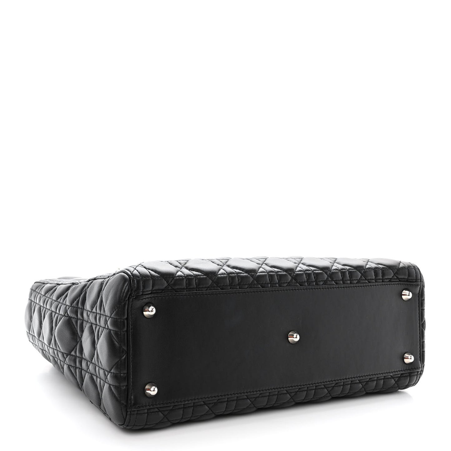 Lambskin Cannage Large Lady Dior Black