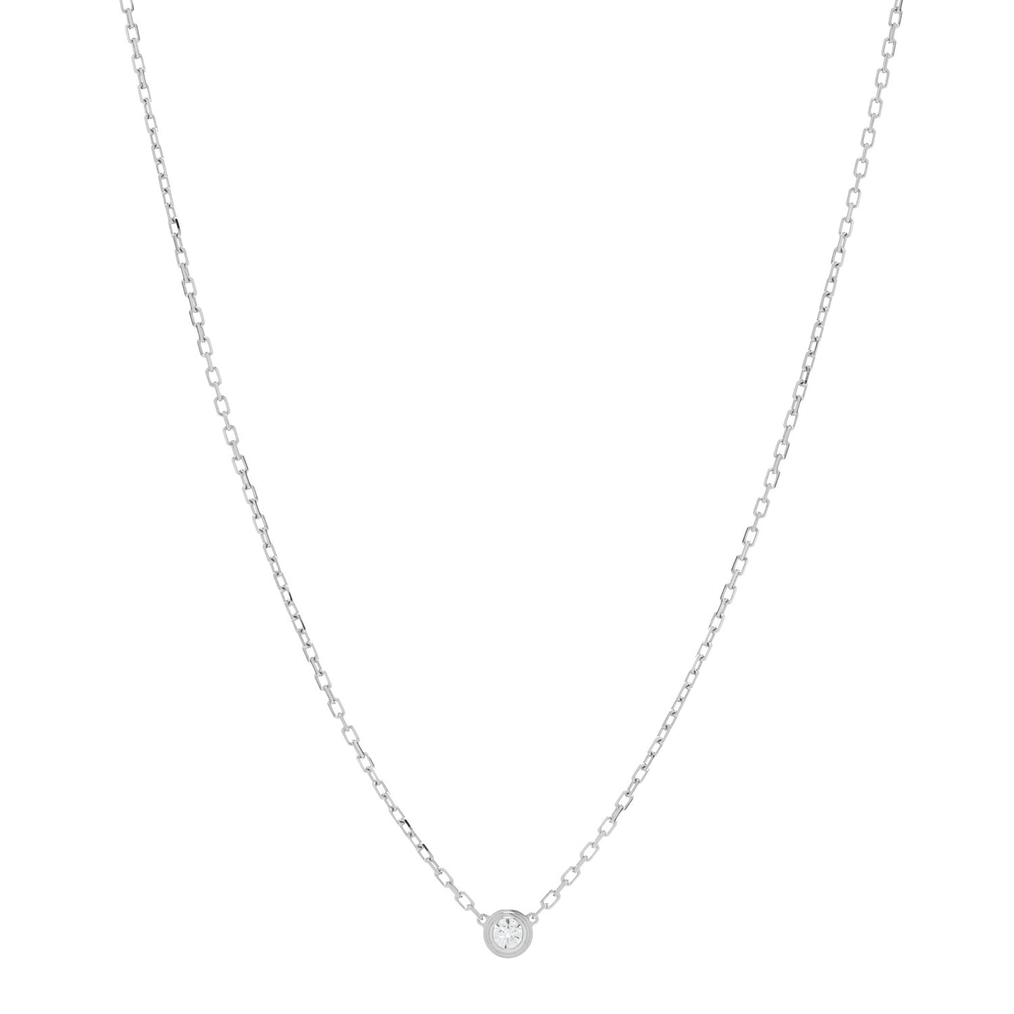 18K White Gold Diamond SM D'Amour Pendant Necklace