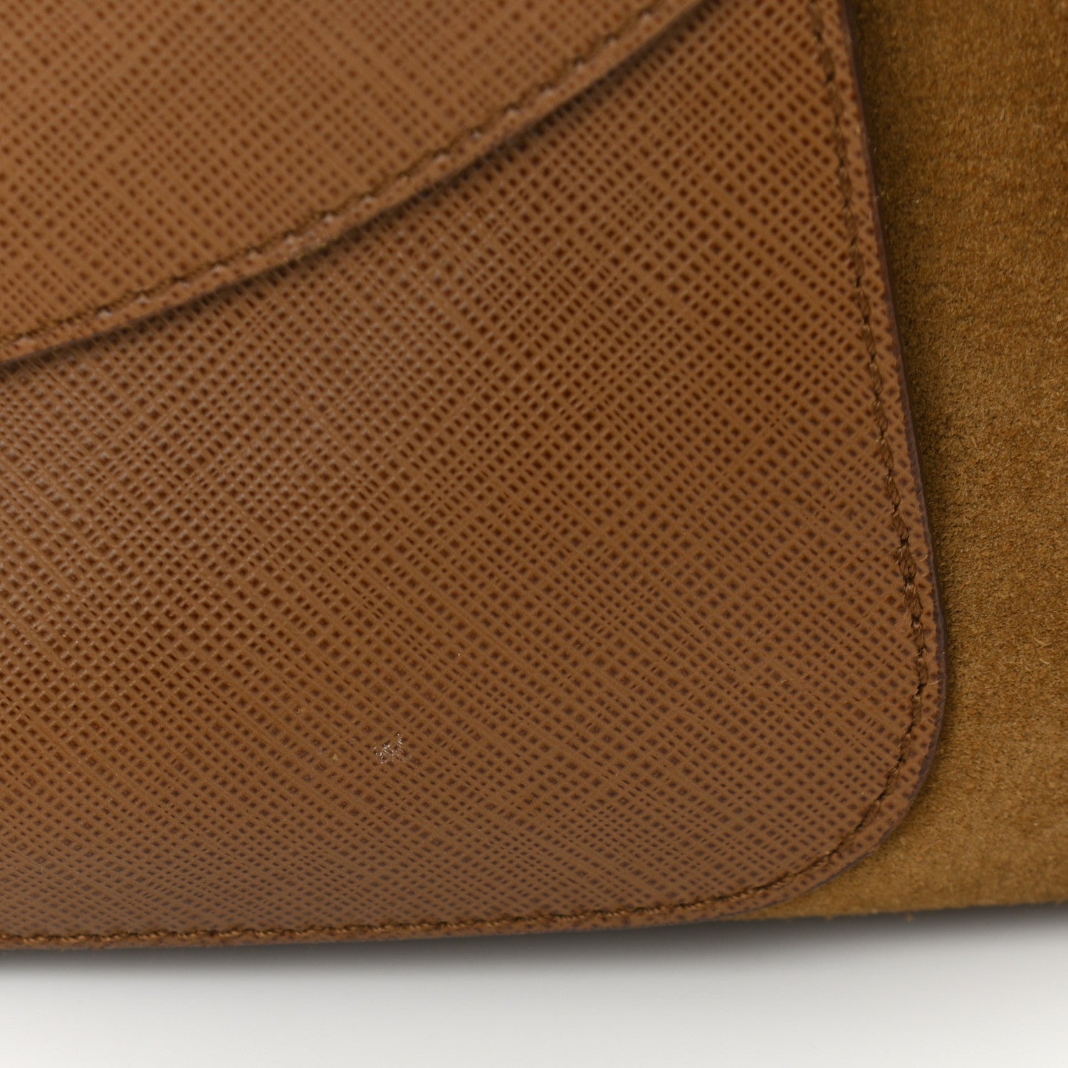 Salvatore Ferragamo Suede Printed Calfskin Gancini Satchel Brown 11 of 11