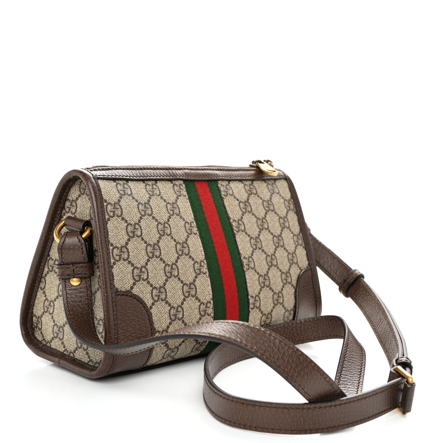 GG Supreme Monogram Web Small Ophidia Messenger Bag Beige Ebony New Acero