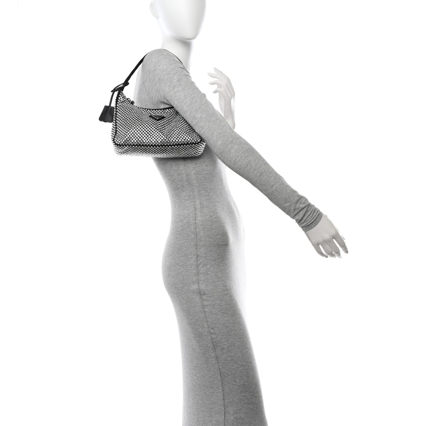Satin Crystal Mini Re-Edition 2000 Bag Cristal