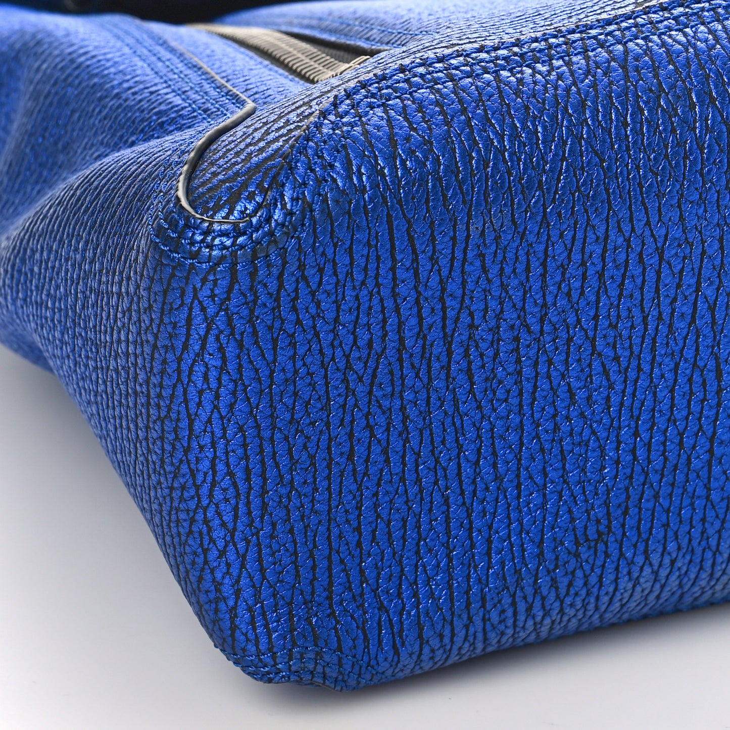 Textured Calfskin Pashli Backpack Electric Blue