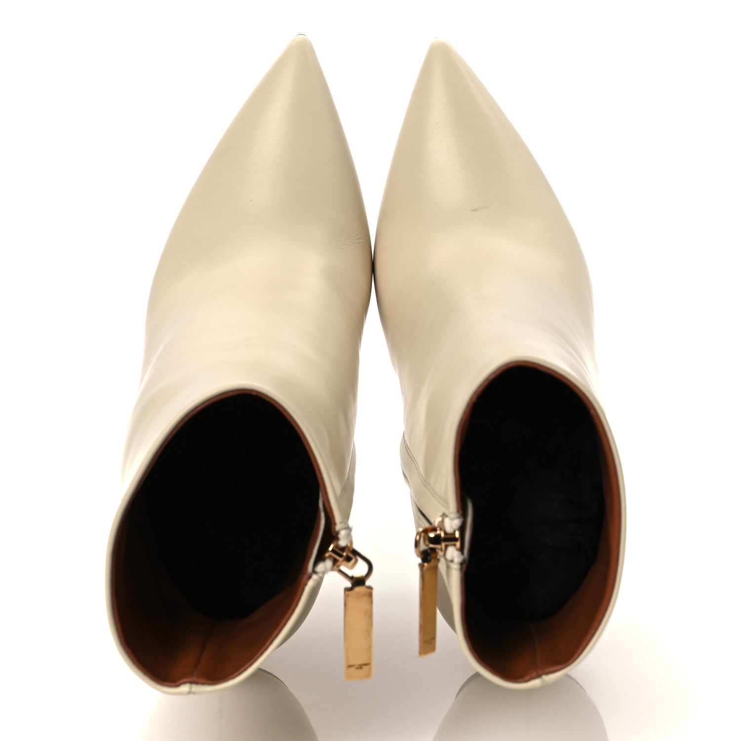 Saint Laurent Calfskin Opyum 110 Ankle Boots 35 Real Beige 6 of 13