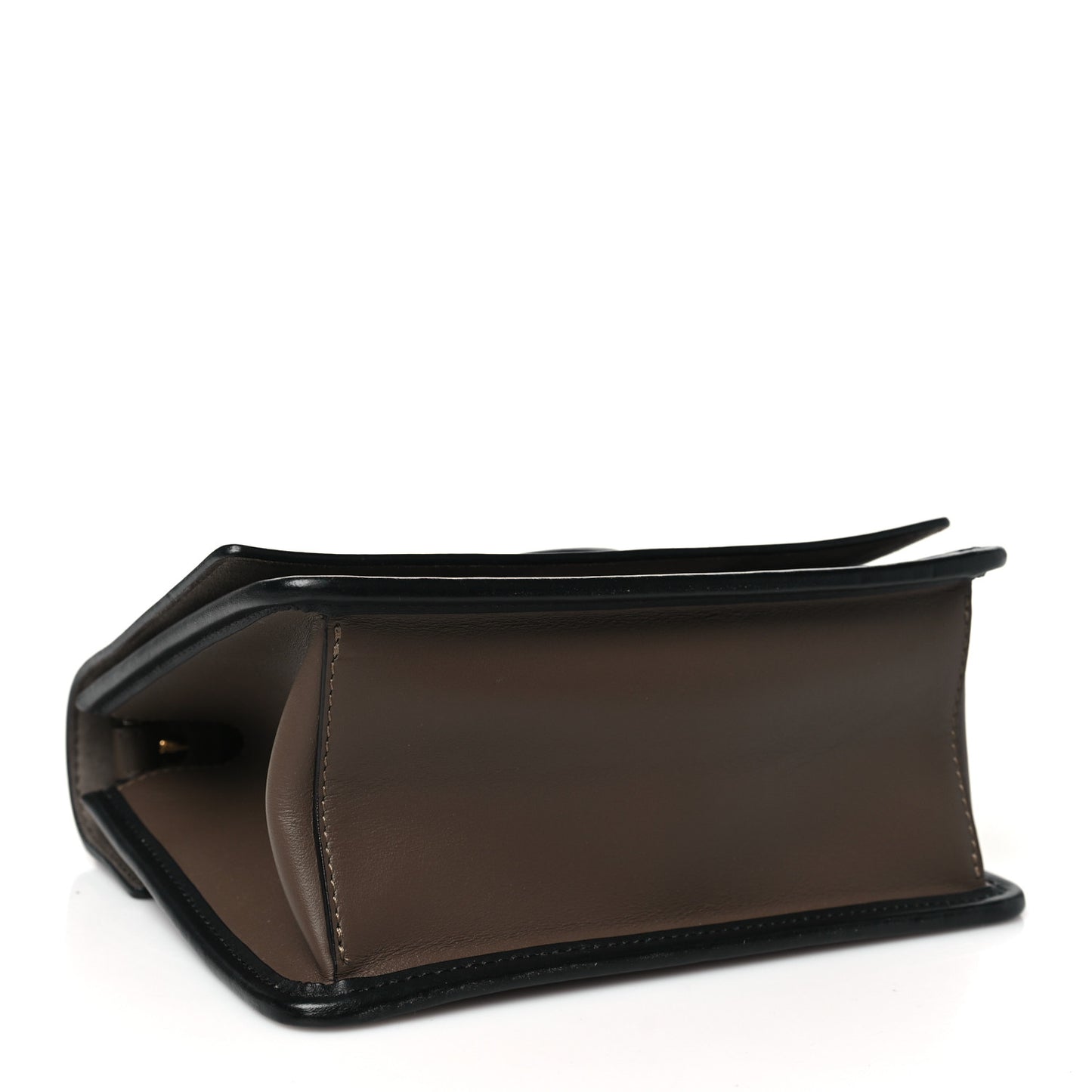 Vitello Century F is Fendi Bi-Color FF 1974 Embossed Small Kan I Shoulder Bag Maya Black