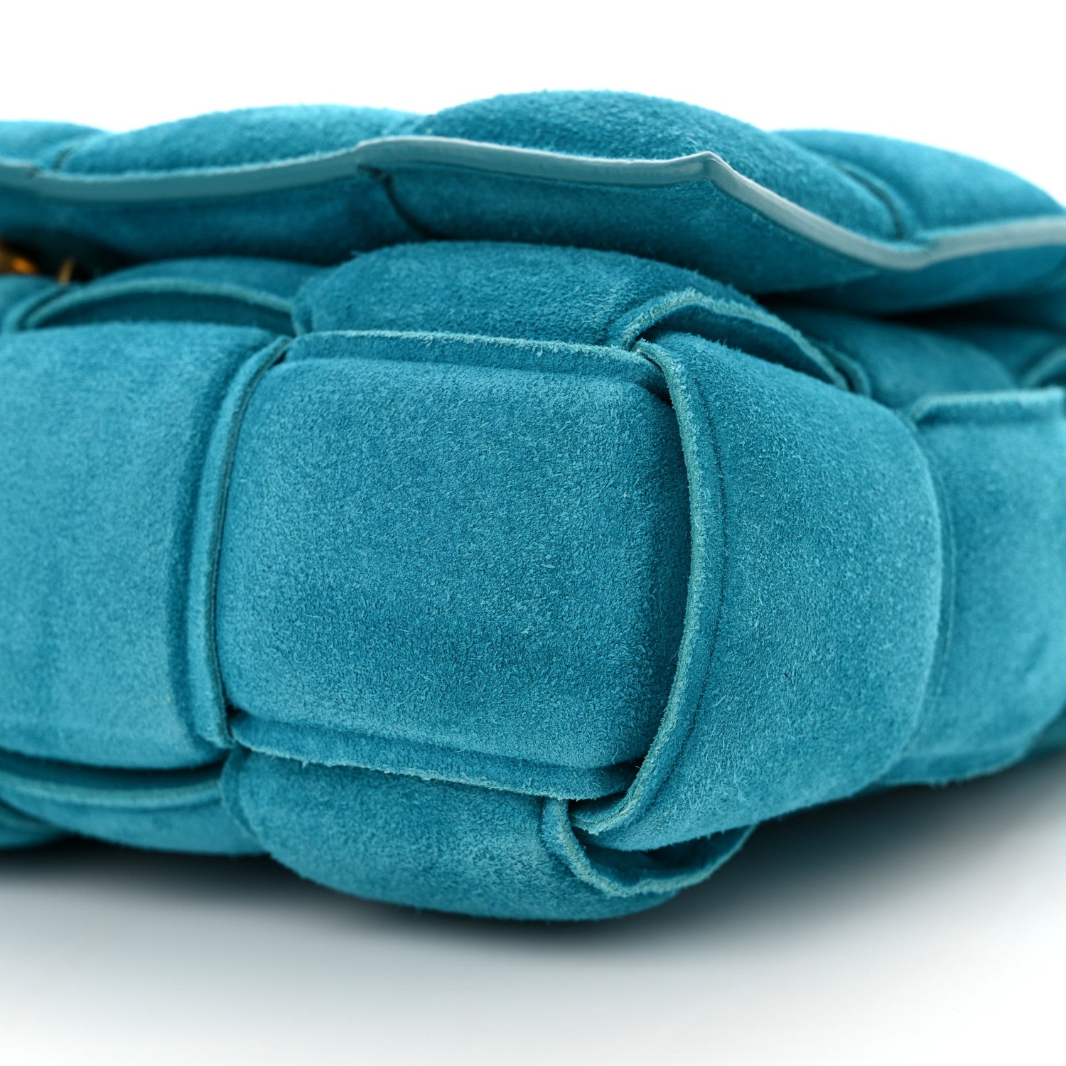 Bottega Veneta Suede Maxi Intrecciato Padded Chain Cassette Crossbody Bag Blaster 10 of 11