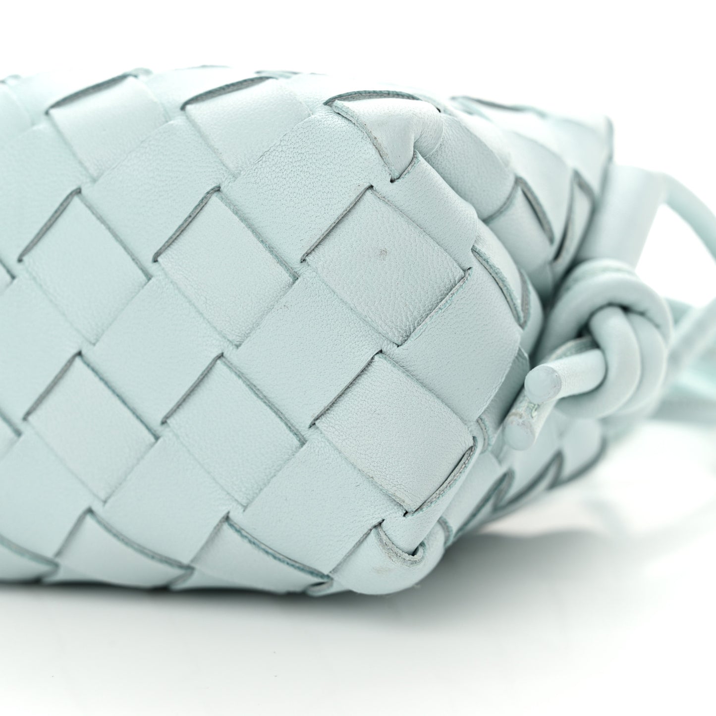 Nappa Intrecciato Candy Loop Camera Bag Light Blue