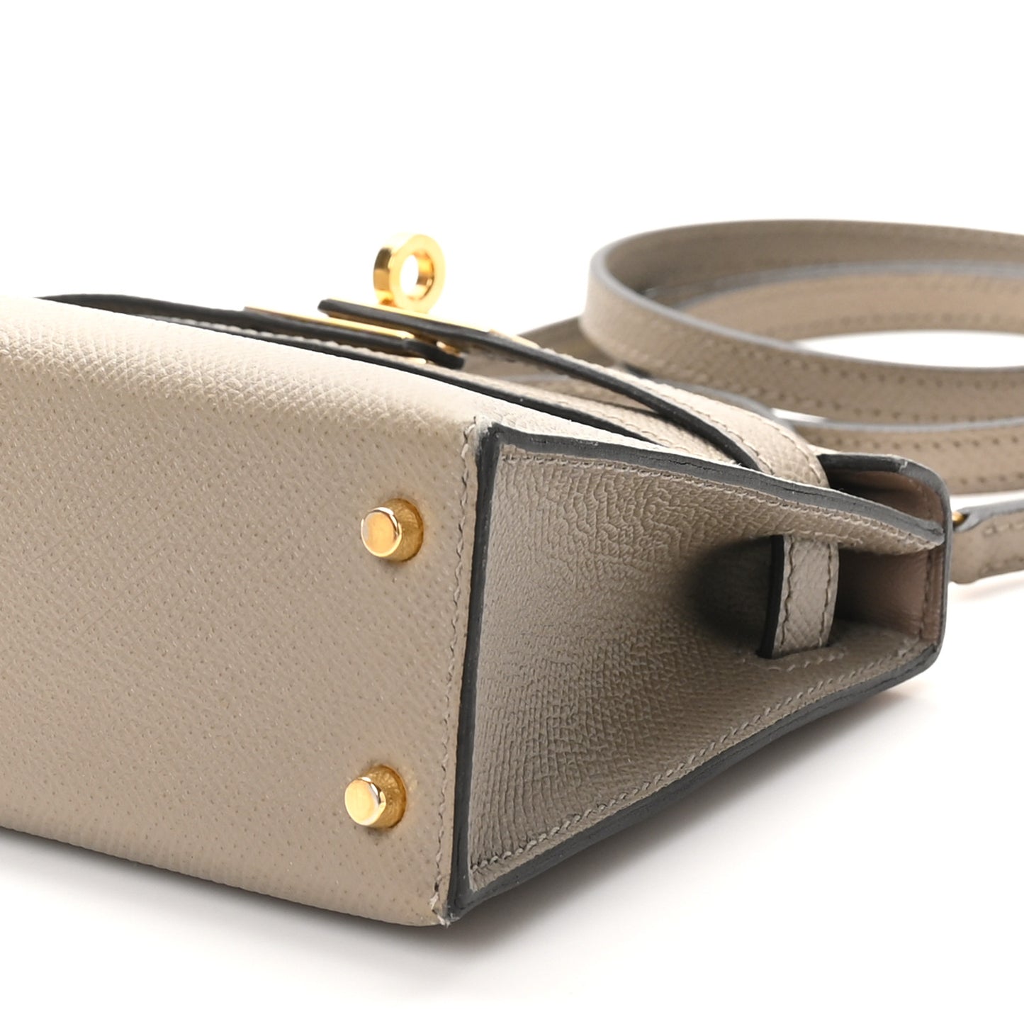 Epsom Mini Kelly Sellier 20 Gris Asphalte
