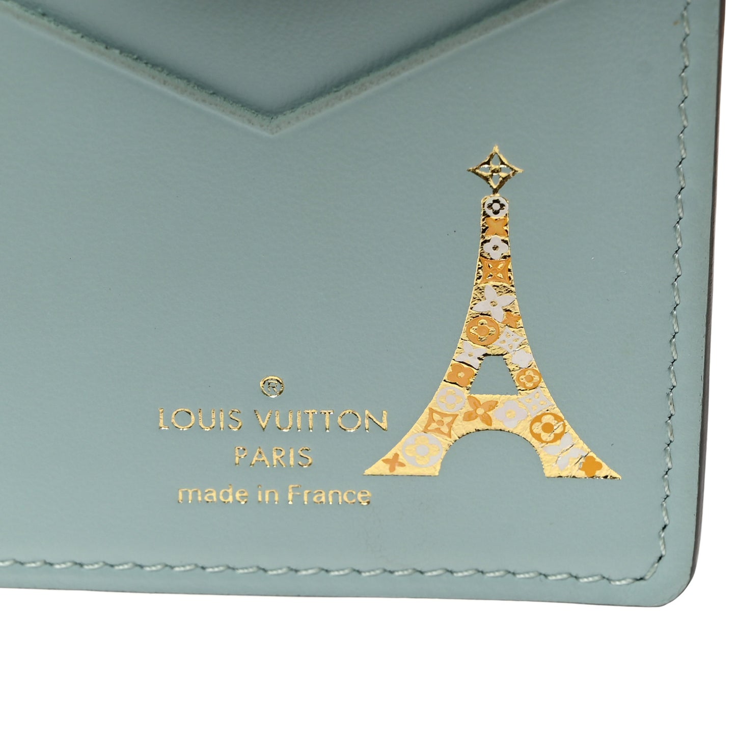 Taurillon LV Vertical Capucines Wallet Galet Aquamarine