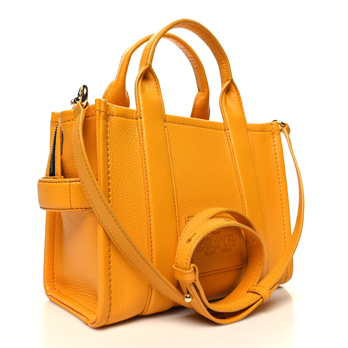 Grained Calfskin Small The Tote Bag Artisan Gold