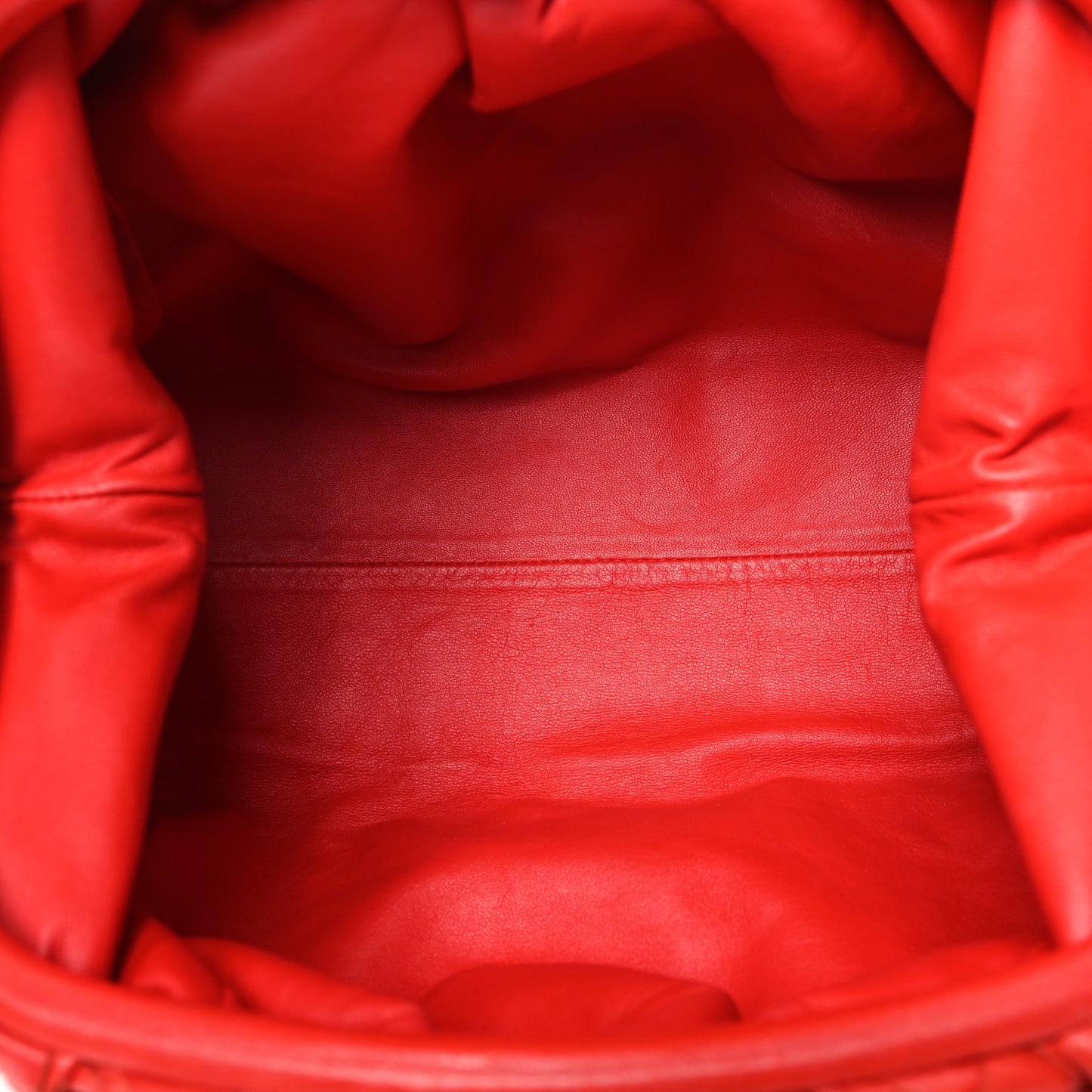 Nappa Maxi Intrecciato The Pouch Oversized Clutch Bright Red