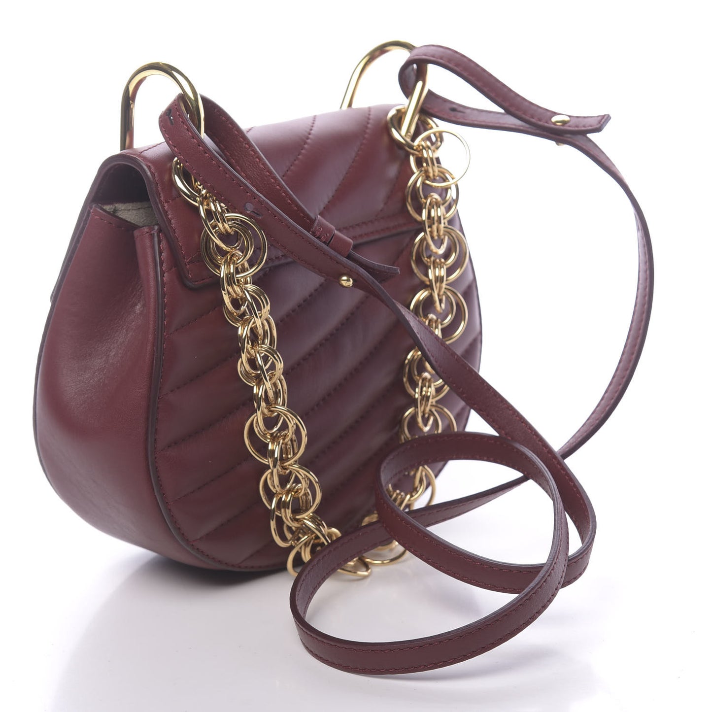 Calfskin Quilted Mini Drew Bijou Shoulder Bag Plum Purple