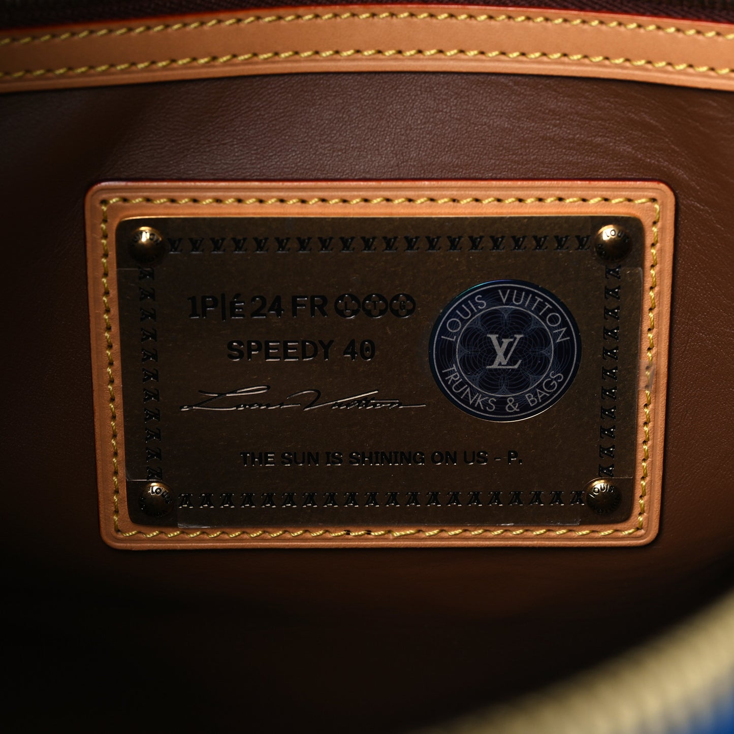 Calfskin Monogram Speedy P9 Bandouliere 40 Blue