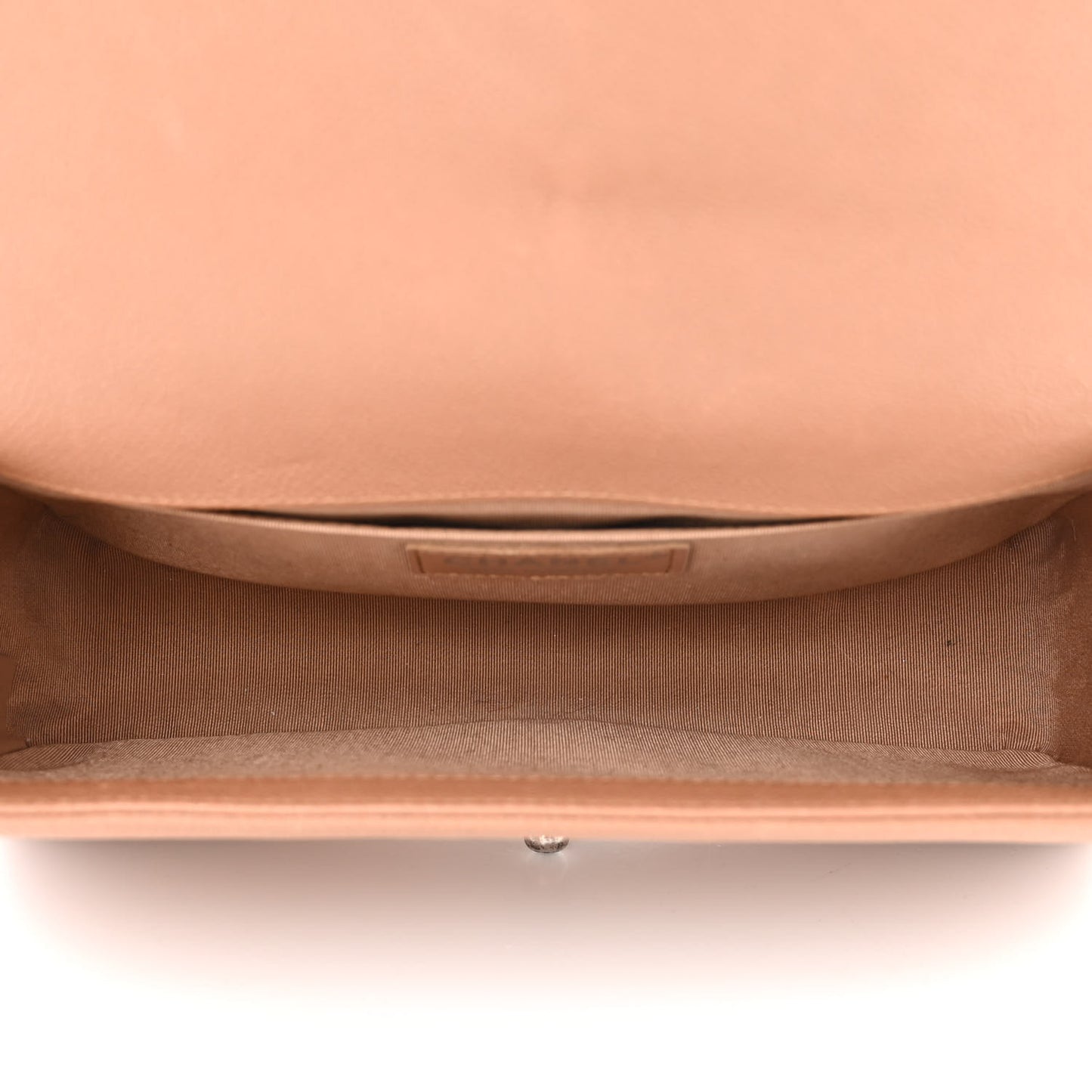 Caviar Quilted Medium Boy Flap Light Brown