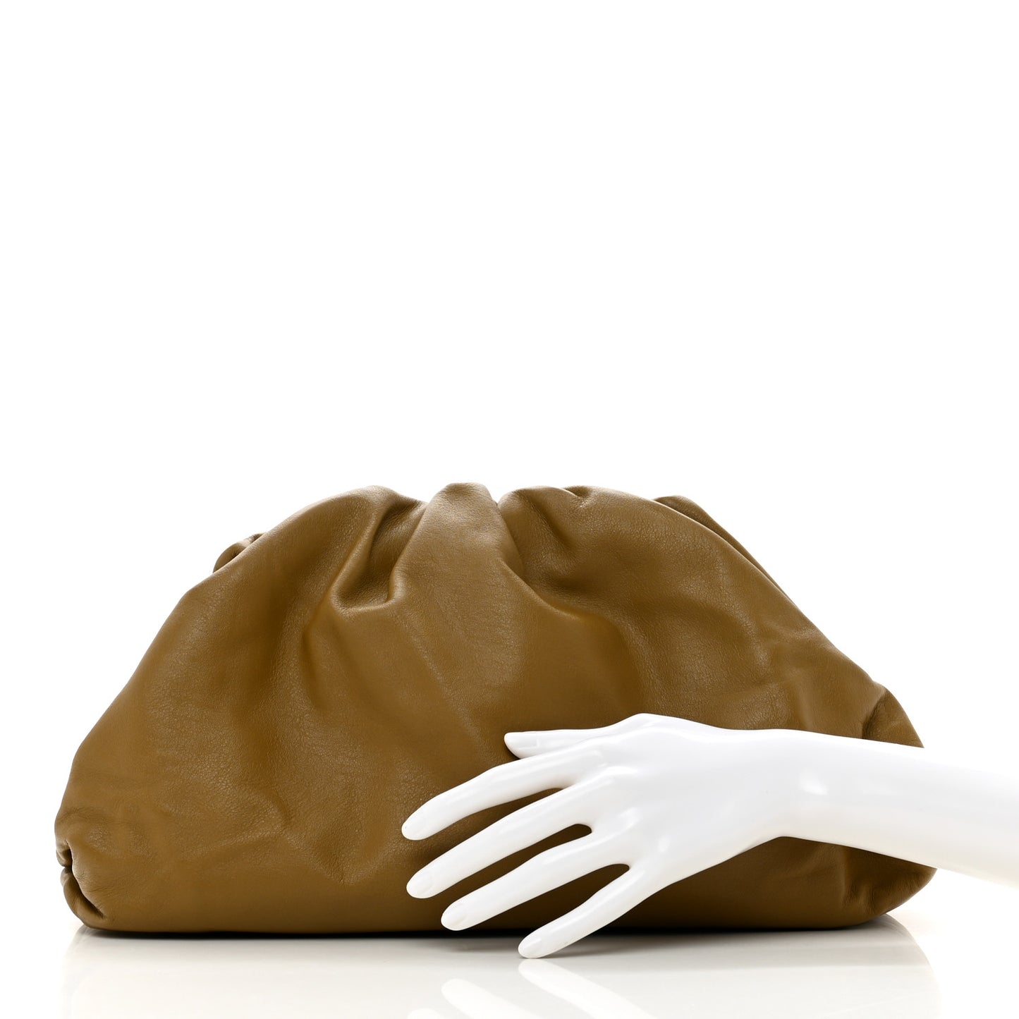 Smooth Butter Calf The Pouch Oversized Clutch Cammello