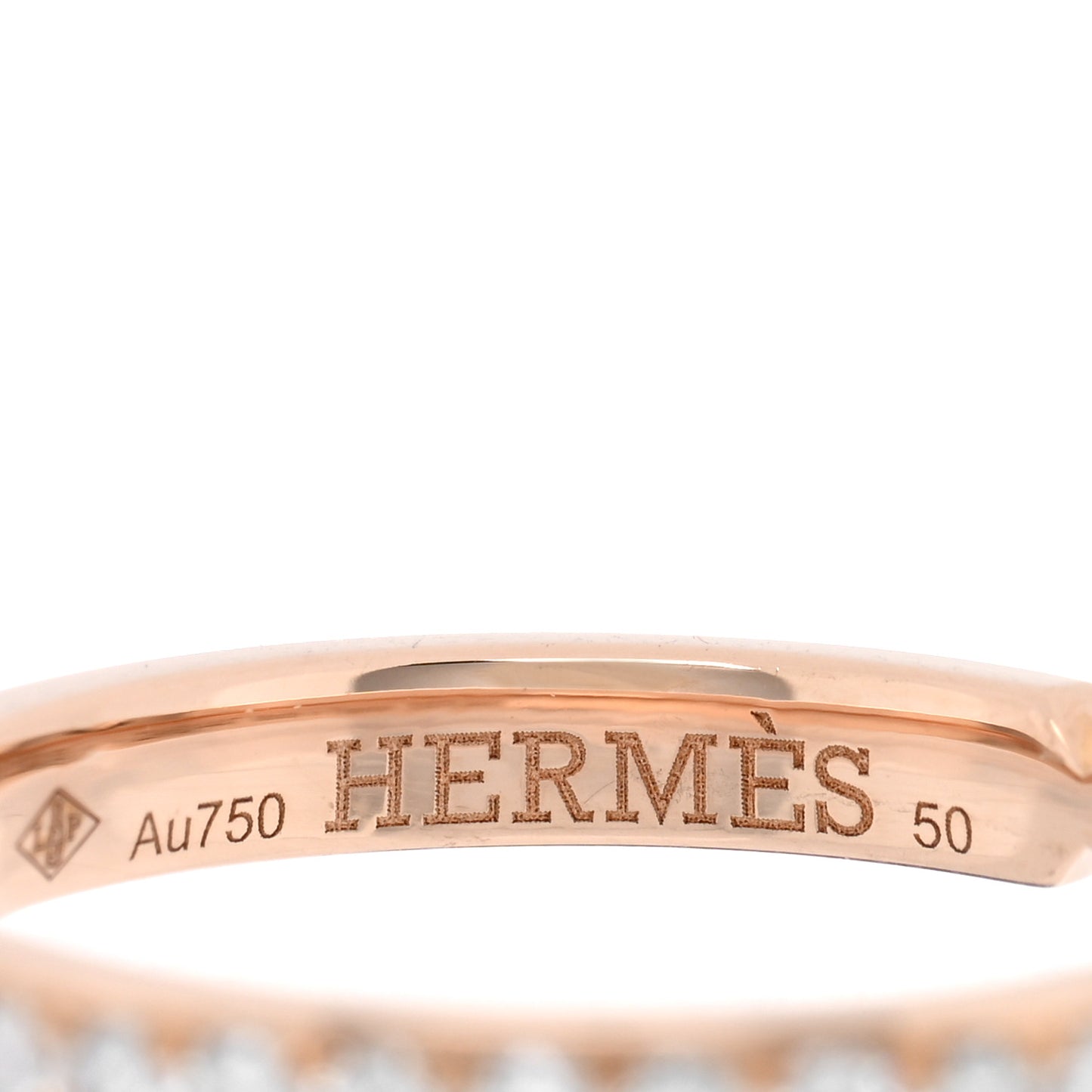 18K Rose Gold Diamond PM Ever Kelly Wedding Band Ring 50 5.25