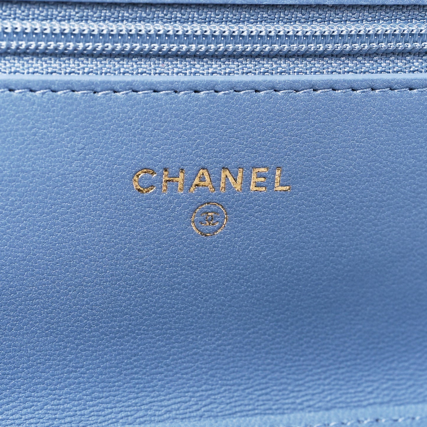 Denim Quilted Reissue Wallet On Chain WOC Blue