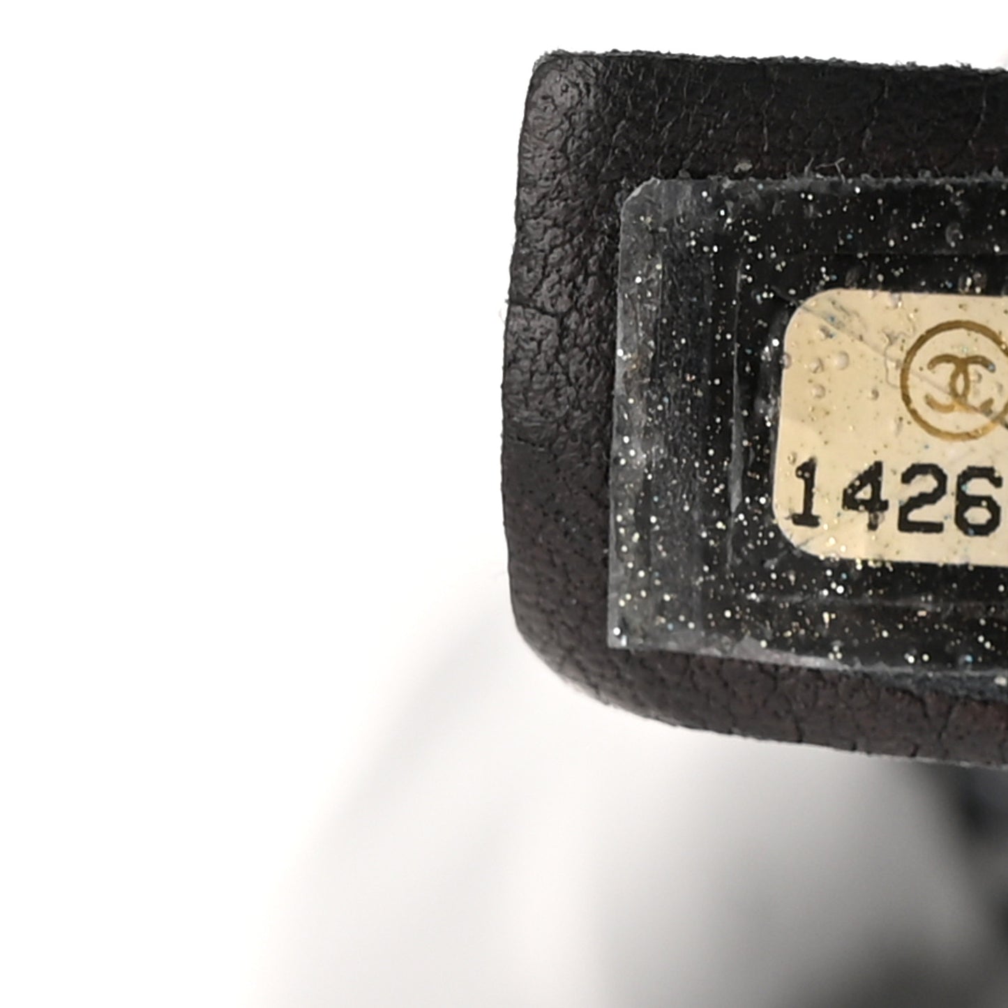 Patent Camellia Shoulder Bag Black