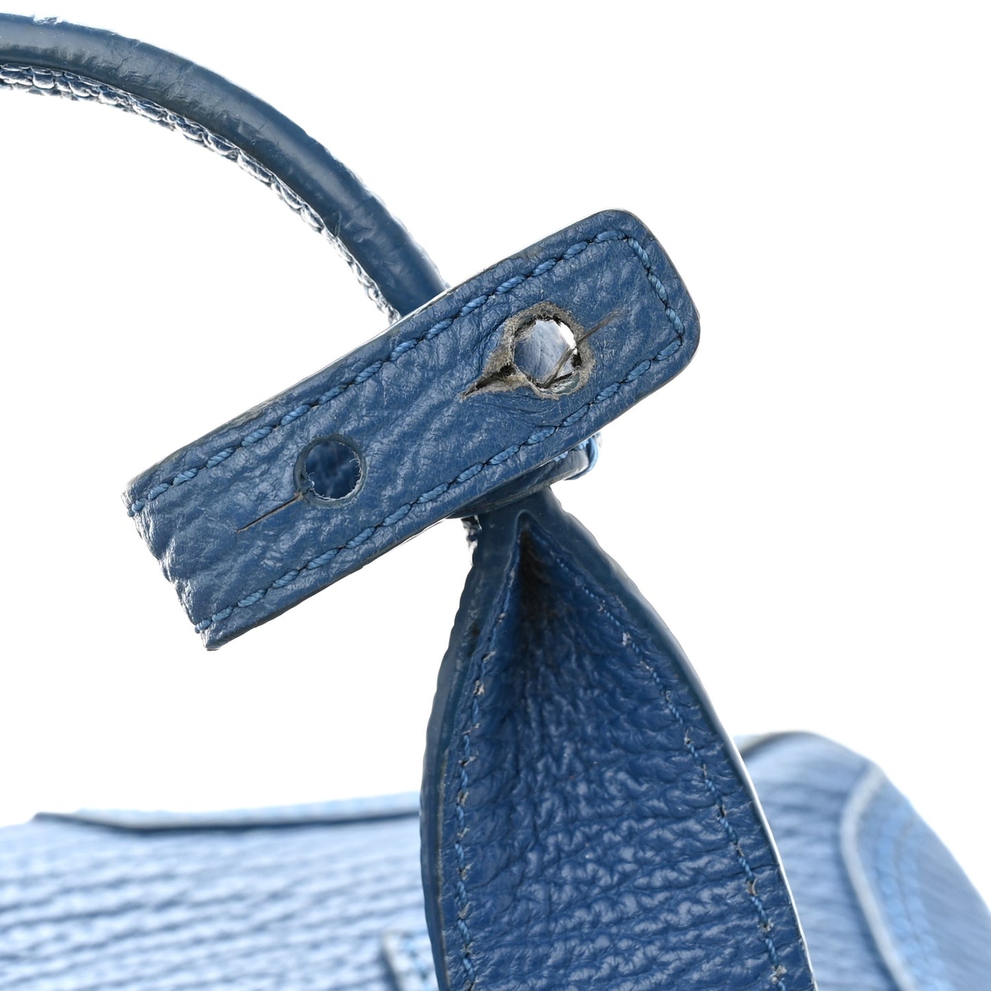 Textured Calfskin Mini Pashli Satchel Cerulean