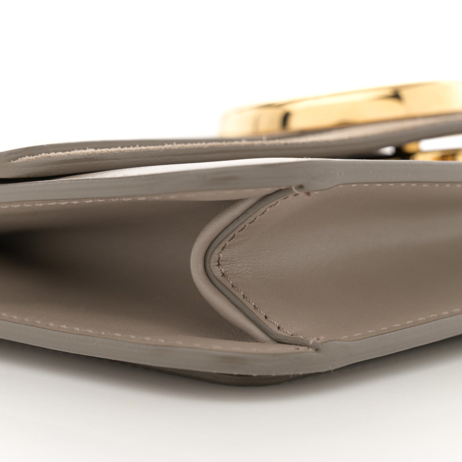 Chloe Calfskin Suede C Clutch With Chain Motty Grey 9 of 13