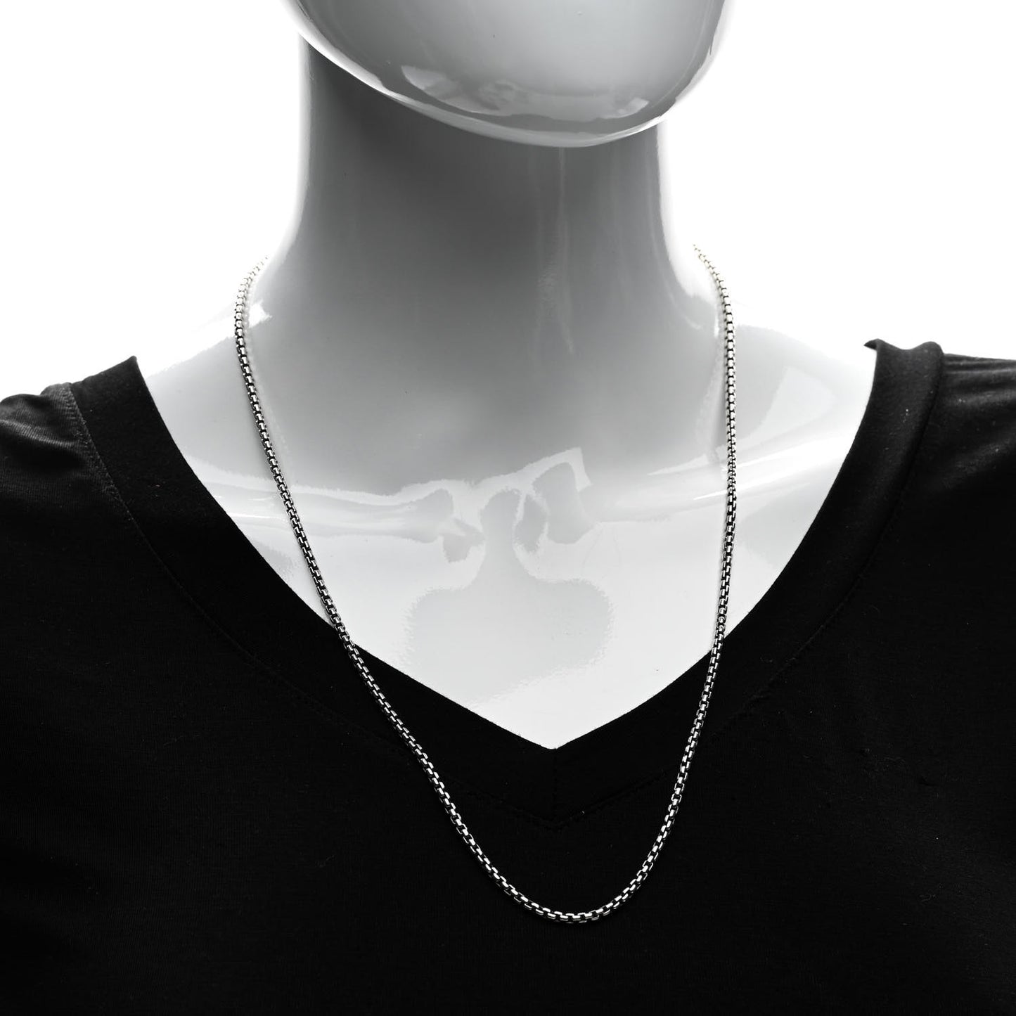 Sterling Silver 2.7mm Small Box Chain Necklace 24"
