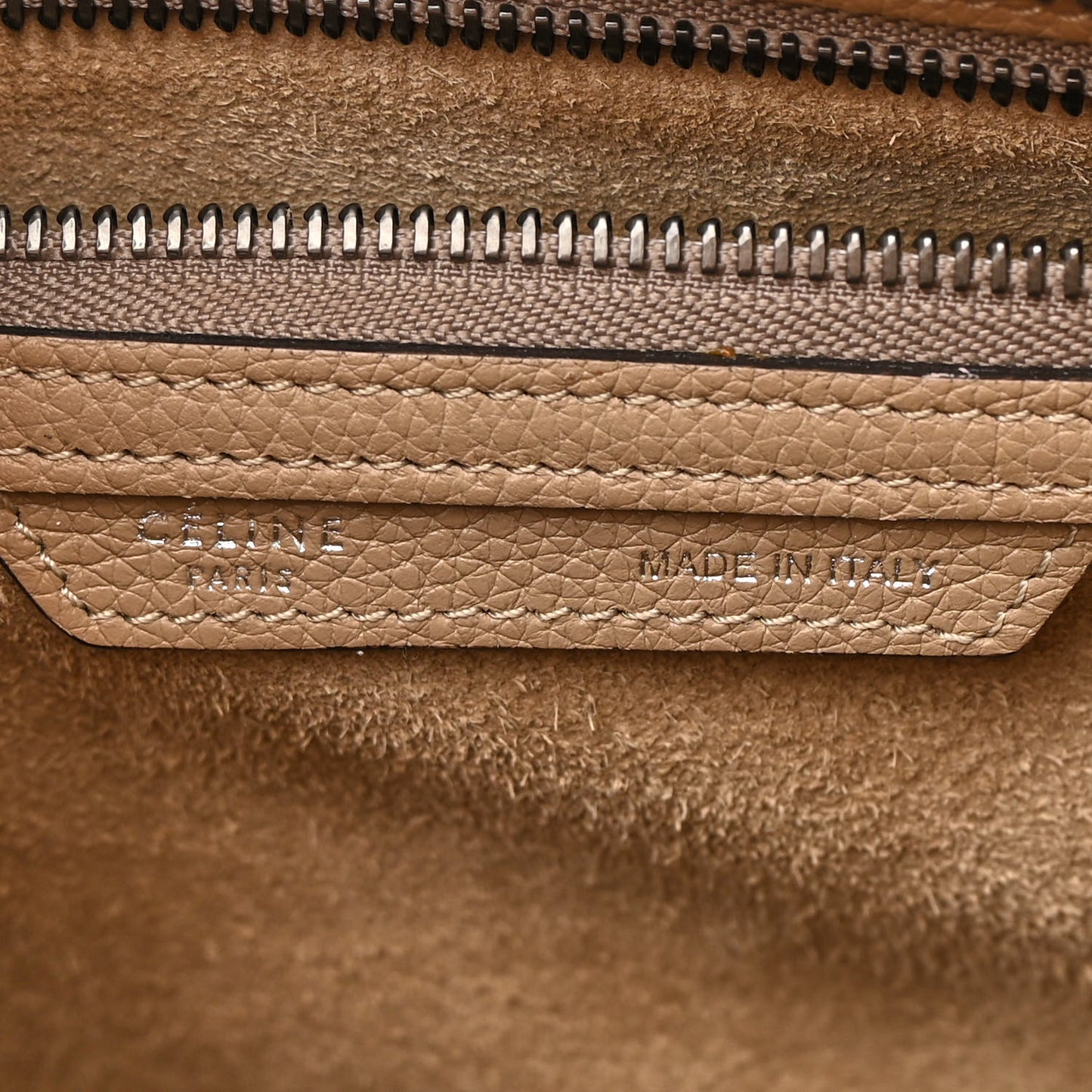 Drummed Calfskin Micro Luggage Dune