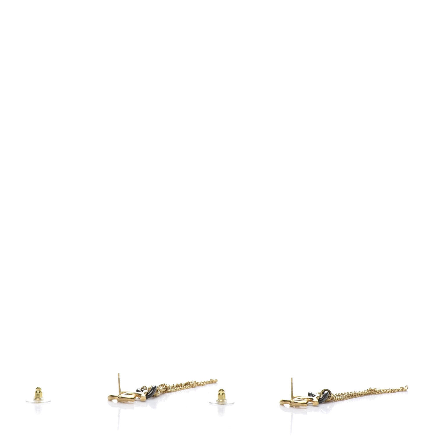 Chanel Chain CC Dangle Earrings Gold 4 of 5