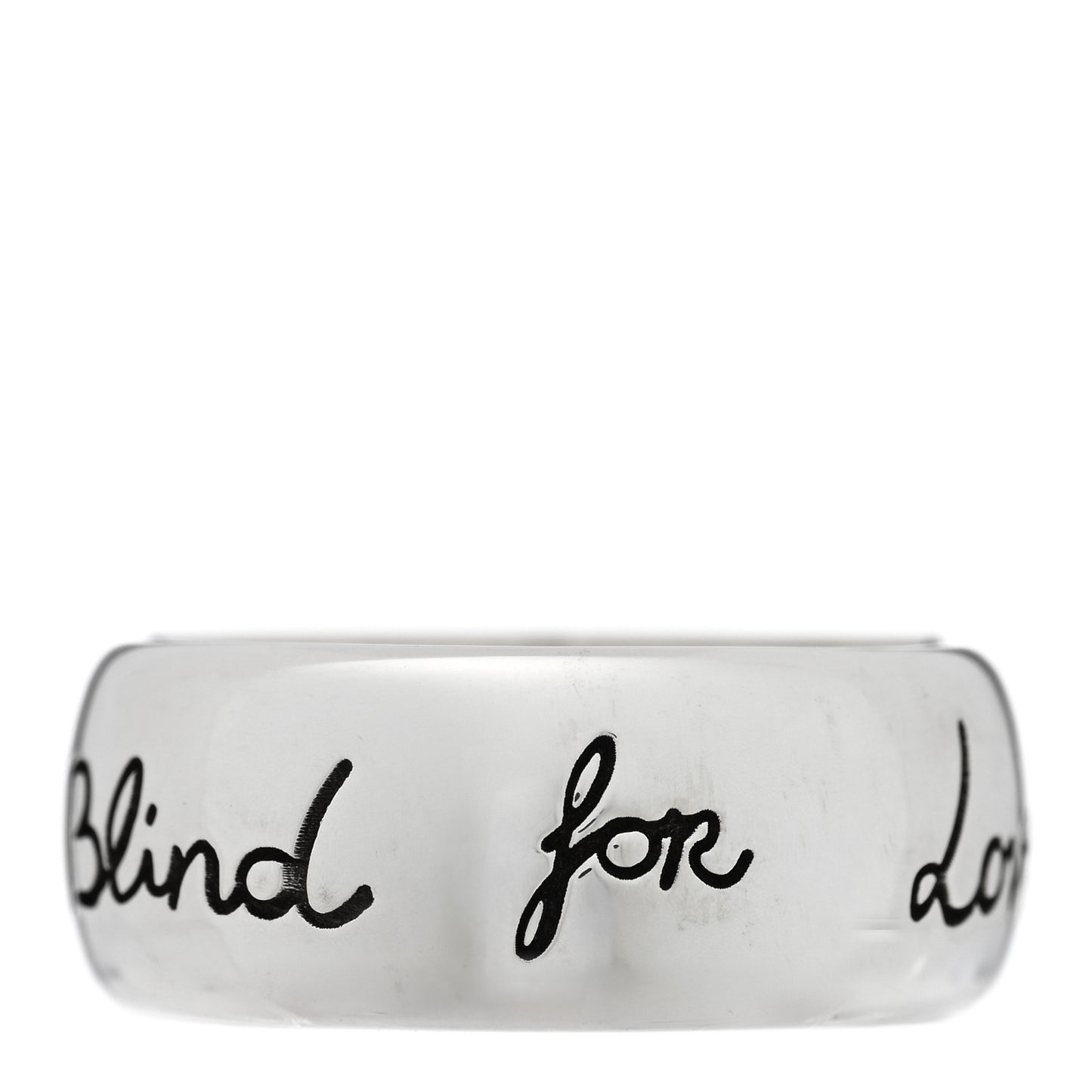 Sterling Silver Wide Blind for Love Band Ring 61 9.5