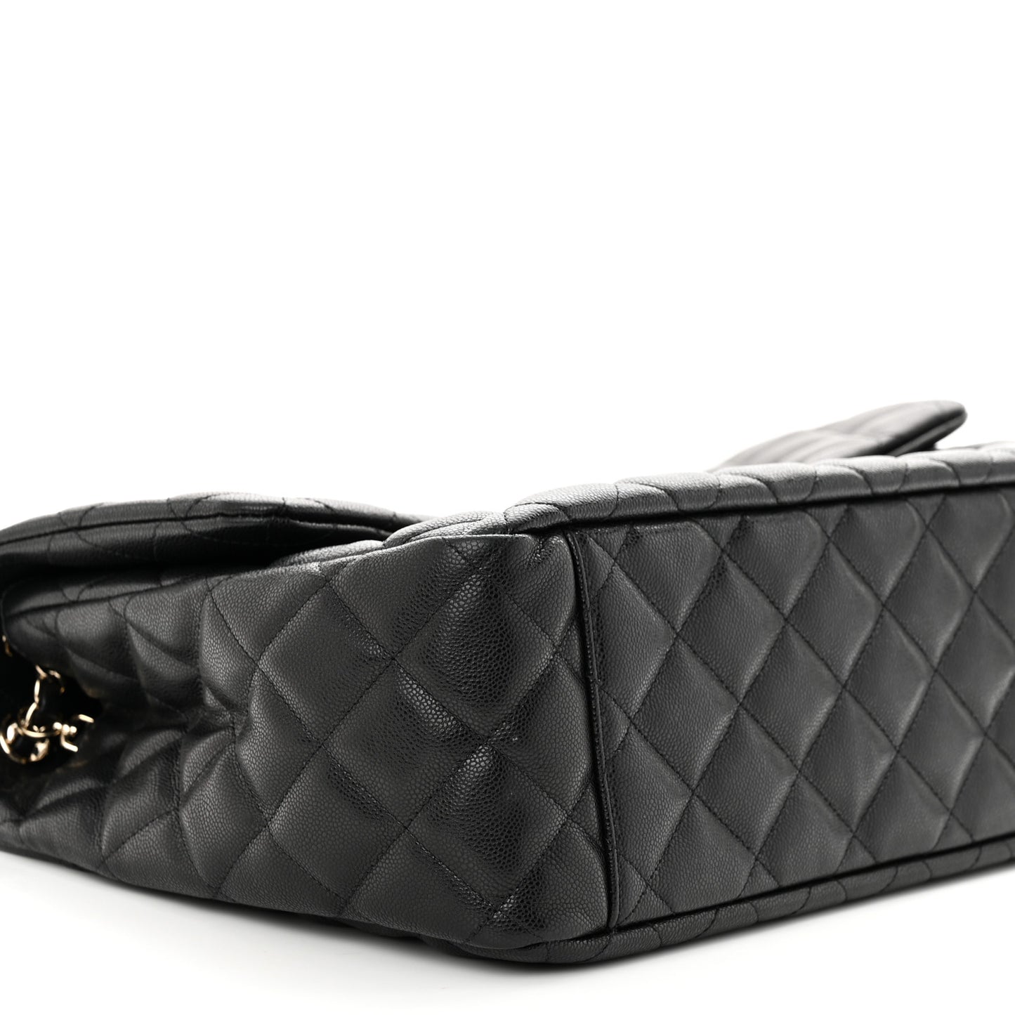 Caviar Quilted XXL Travel Flap Bag Black