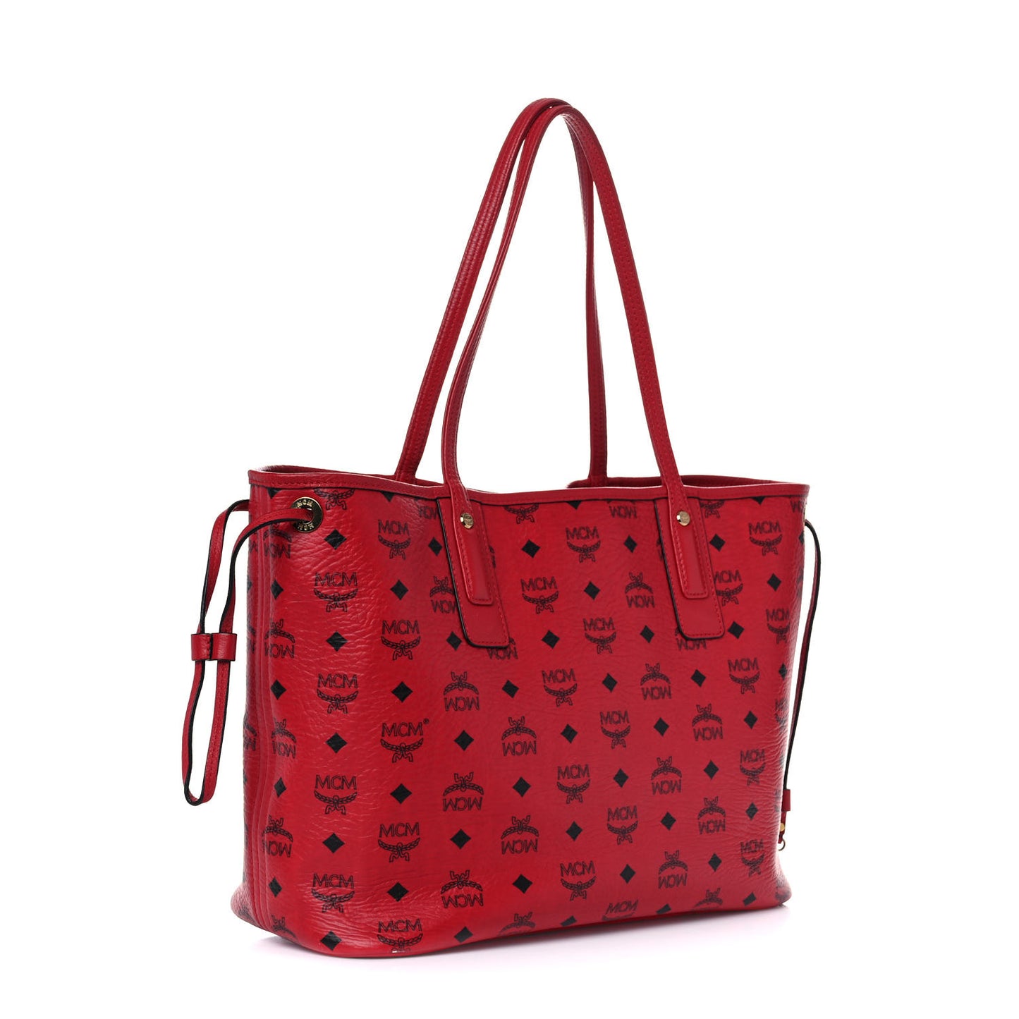 Visetos Medium Liz Reversible Shopper Tote Ruby Red