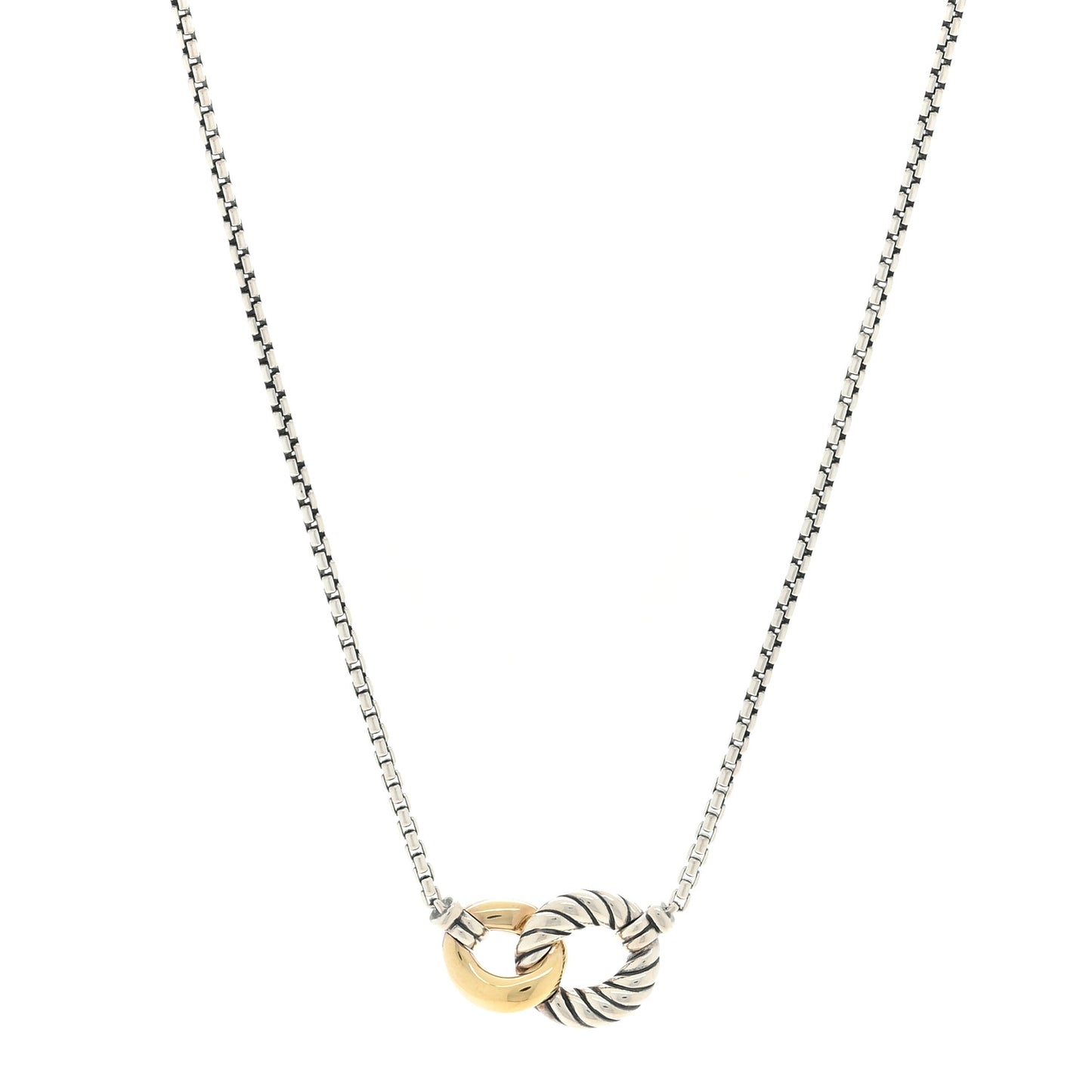 Sterling Silver 18K Yellow Gold Belmont Pendant Necklace