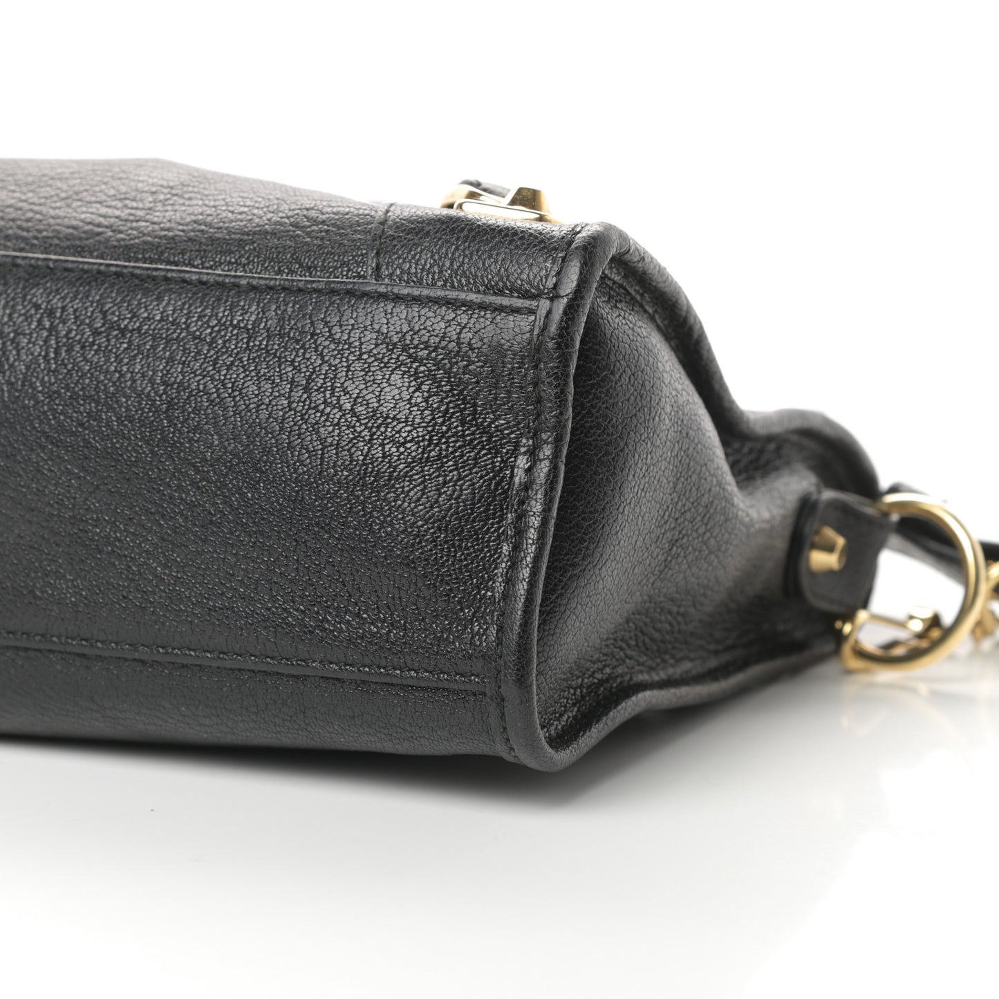 Chevre Gold Metallic Edge Hardware S City Black
