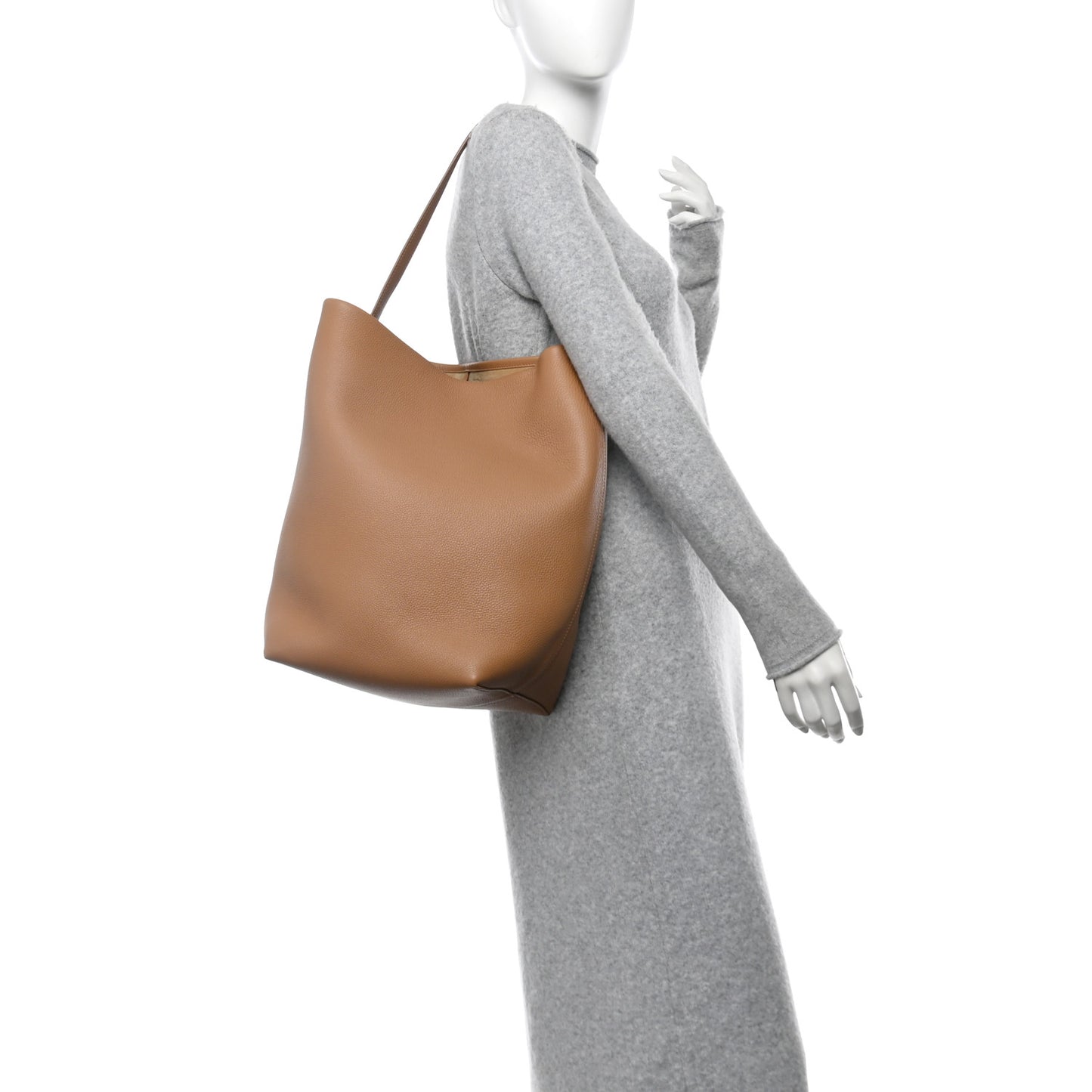 Grained Calfskin Large N/S Park Tote Cinnamon