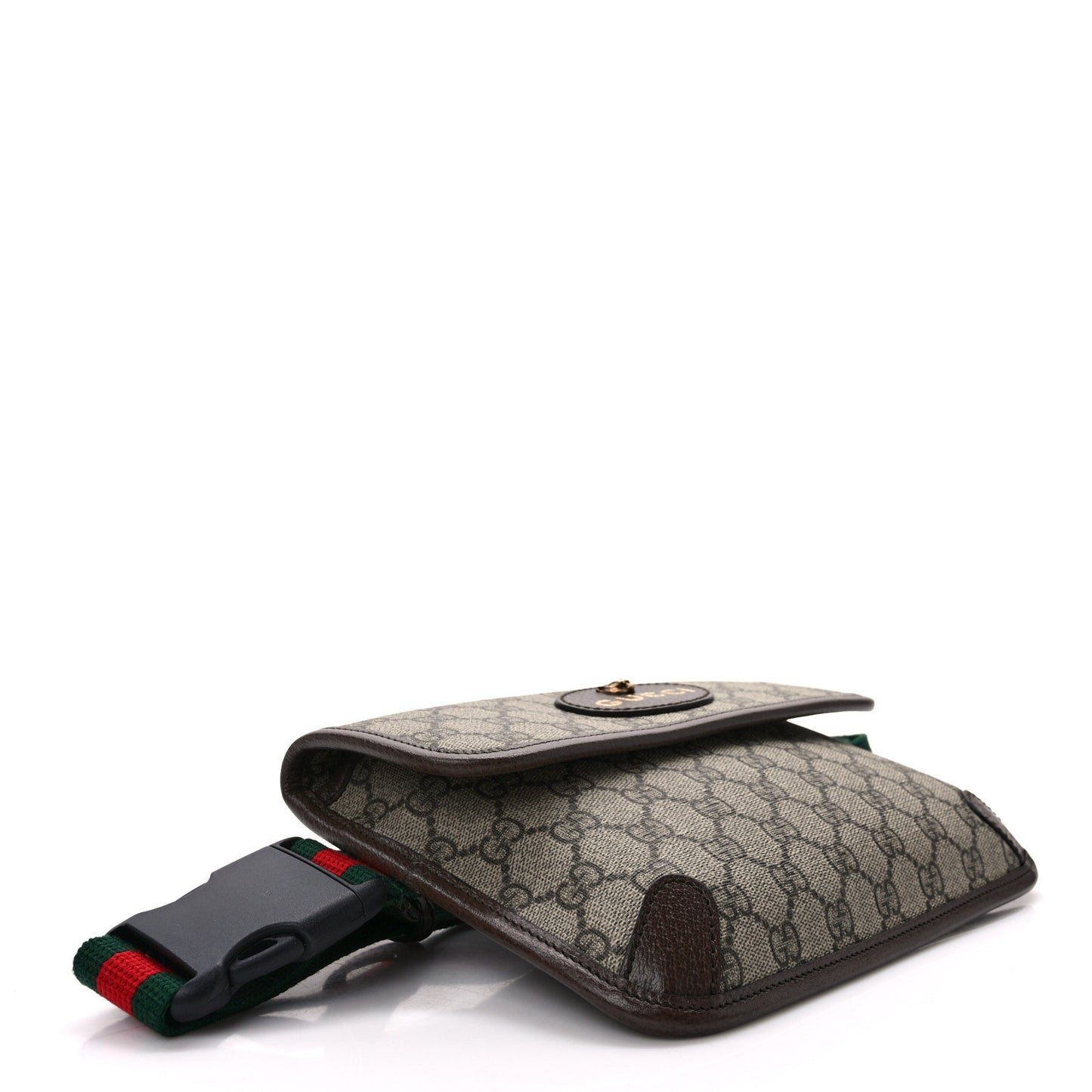 GG Supreme Monogram Neo Vintage Web Belt Bag Brown
