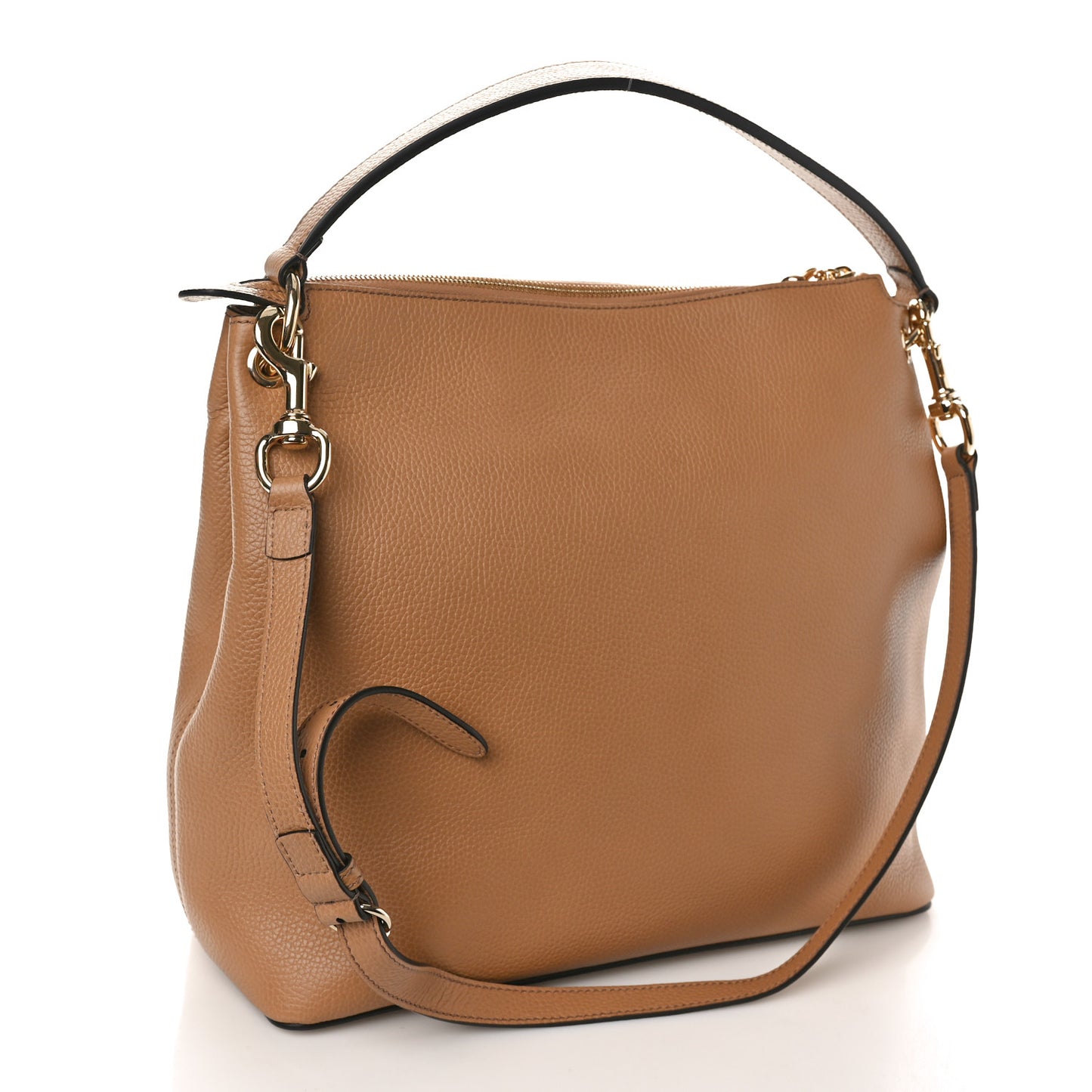 Pebbled Calfskin Large Soho Hobo Camelia