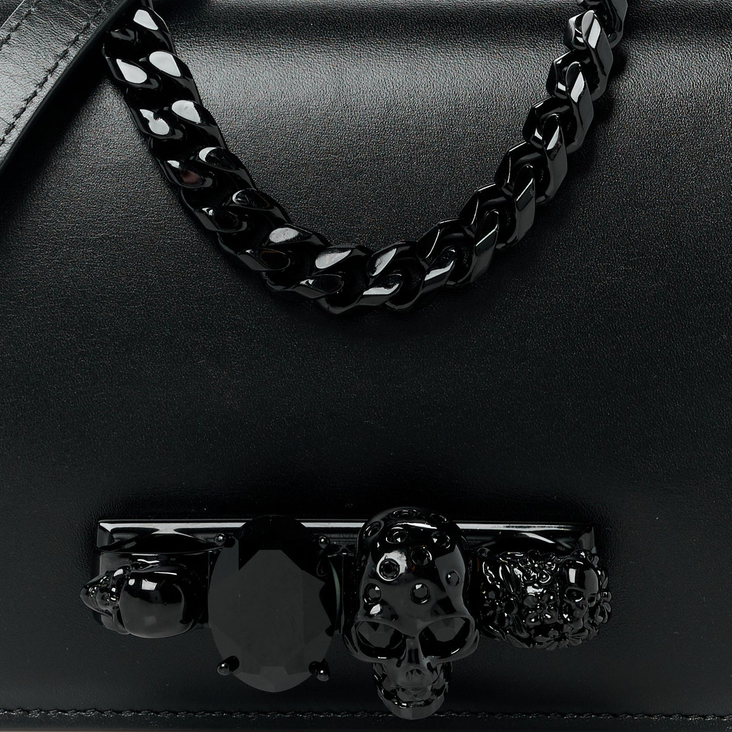 Calfskin Knuckle Crossbody Black