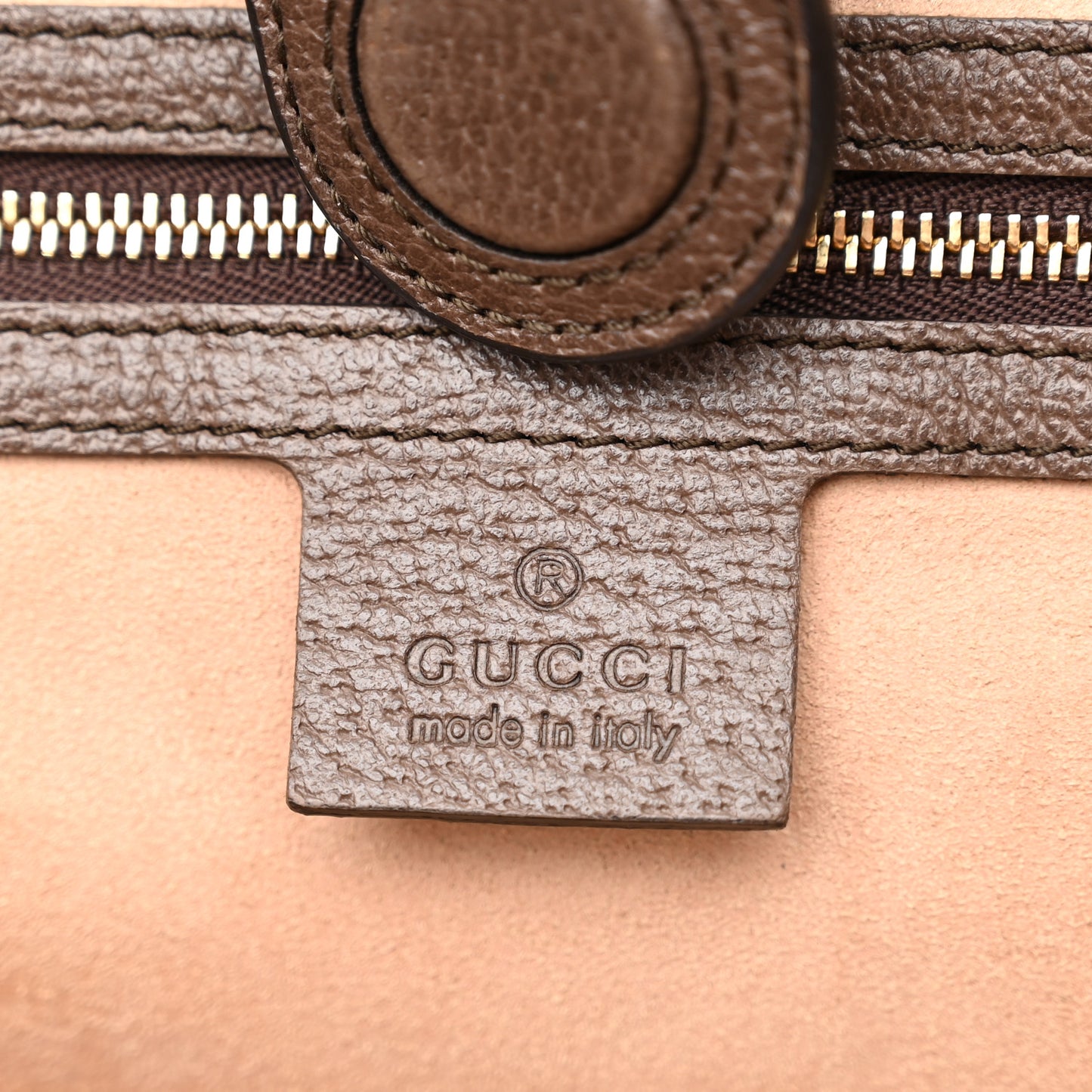 GG Supreme Monogram Textured Calfskin Web Medium Ophidia Shopping Tote Beige Ebony New Acero