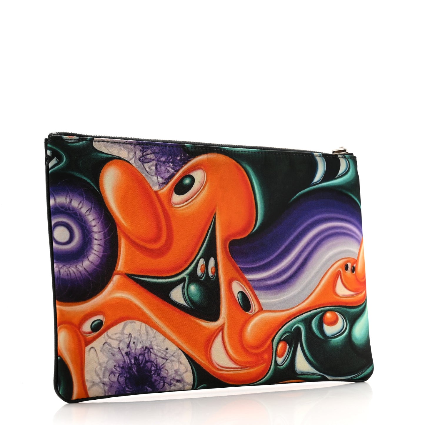 X KENNY SCHARF Nylon Zip Invitation Pouch Multicolor