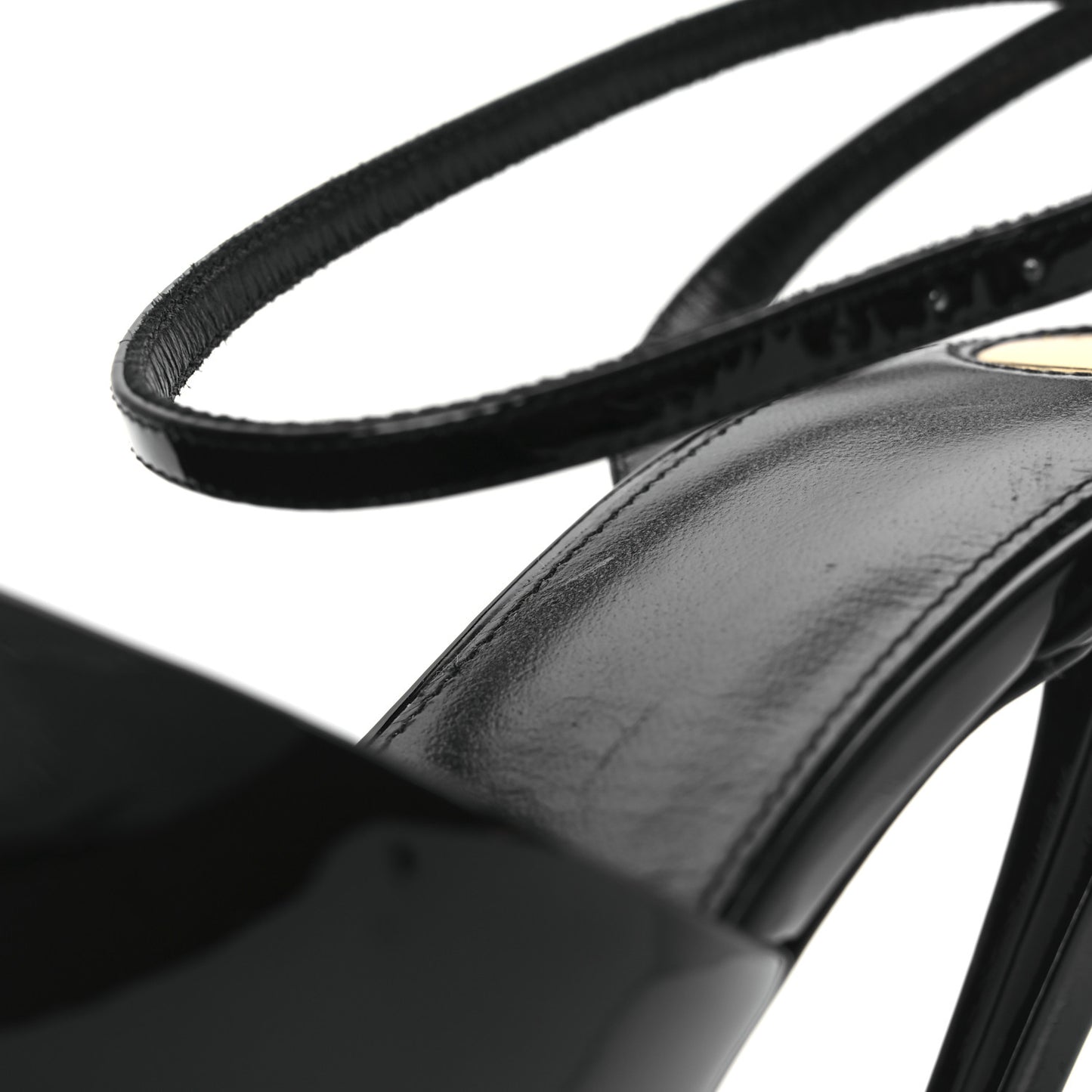 Patent Calfskin La Scandale 110 Sandals 38 Black