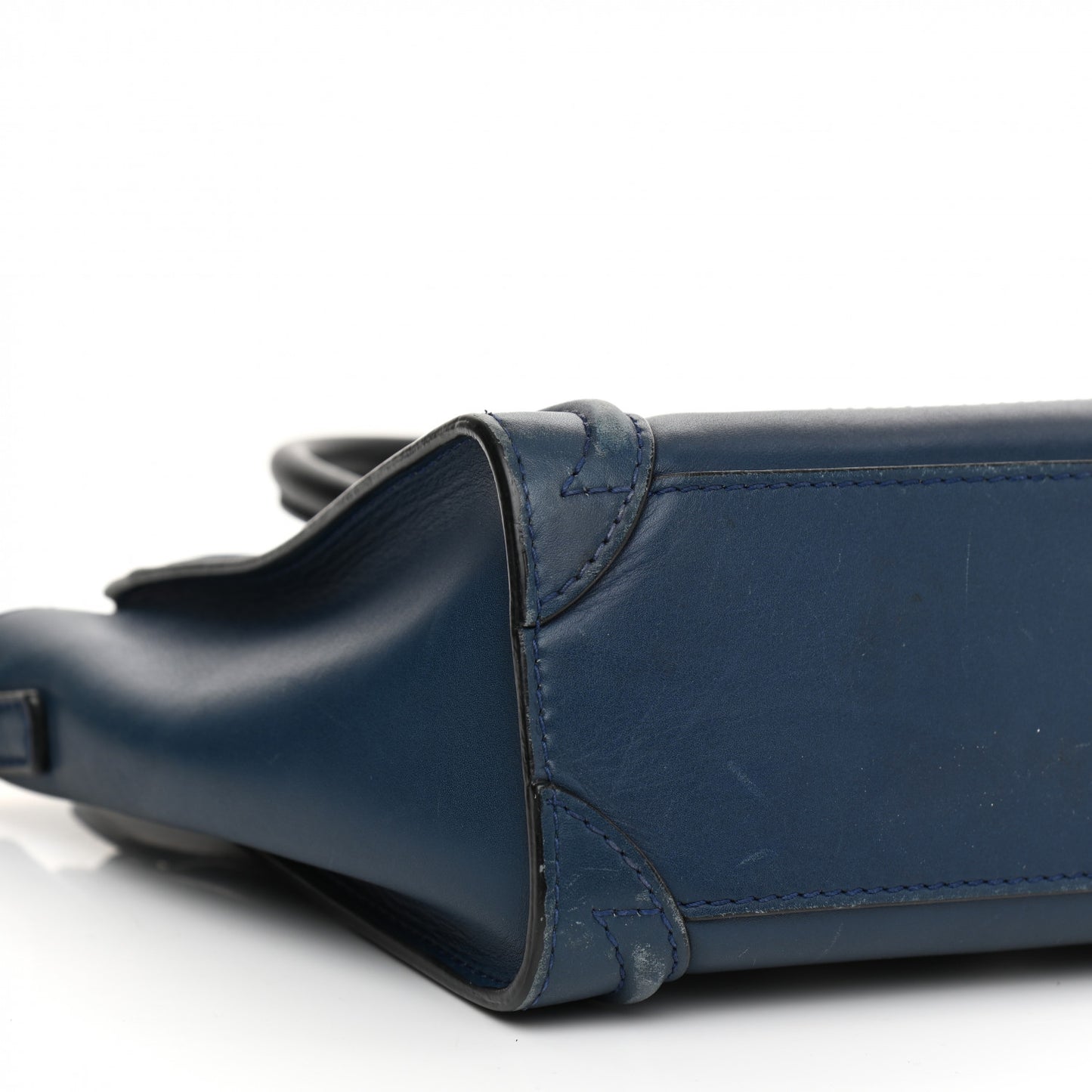 Smooth Calfskin Nano Luggage Ocean Blue