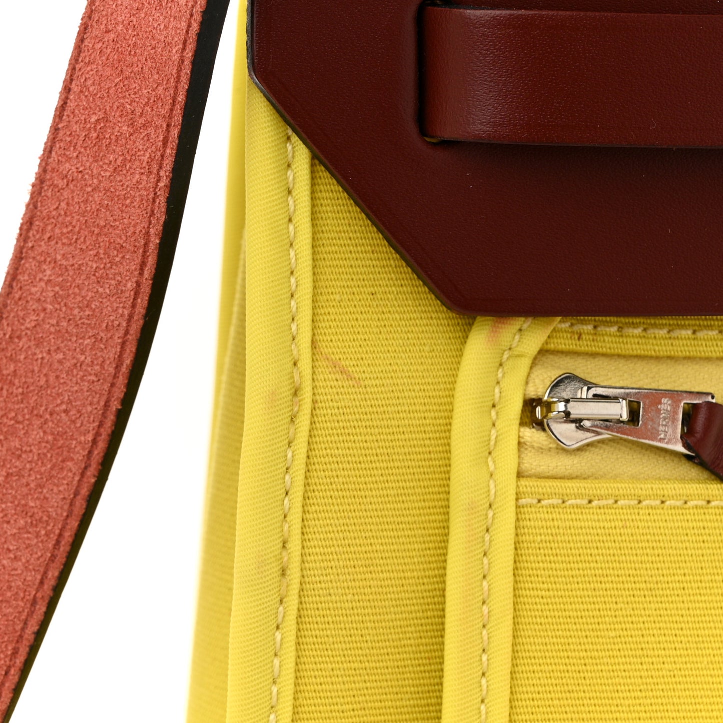 Vache Hunter Toile Herbag Zip 31 PM Lime Rouge H