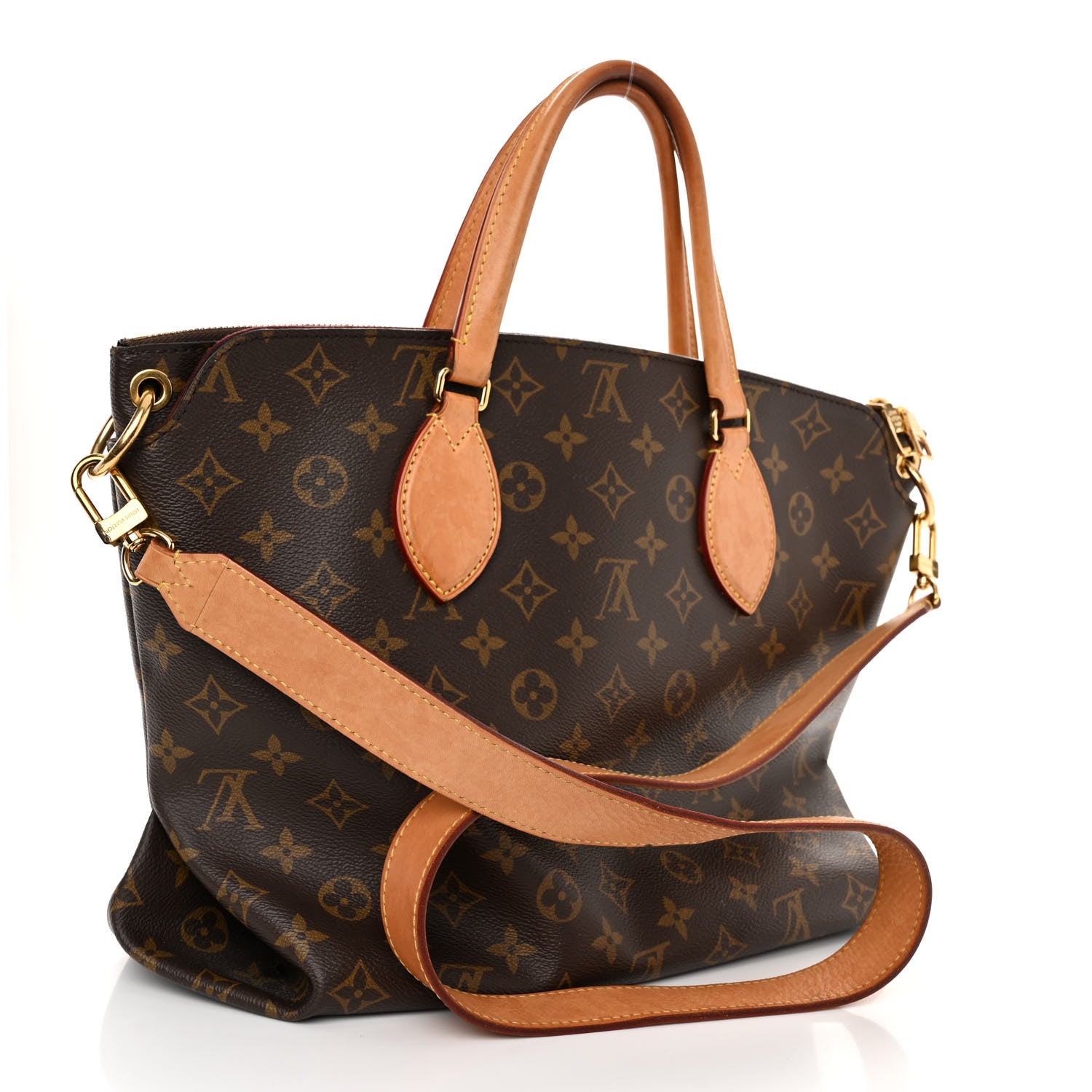 Louis Vuitton LOUIS VUITTON Monogram Flower Zipped Tote MM Beige 3 of 11