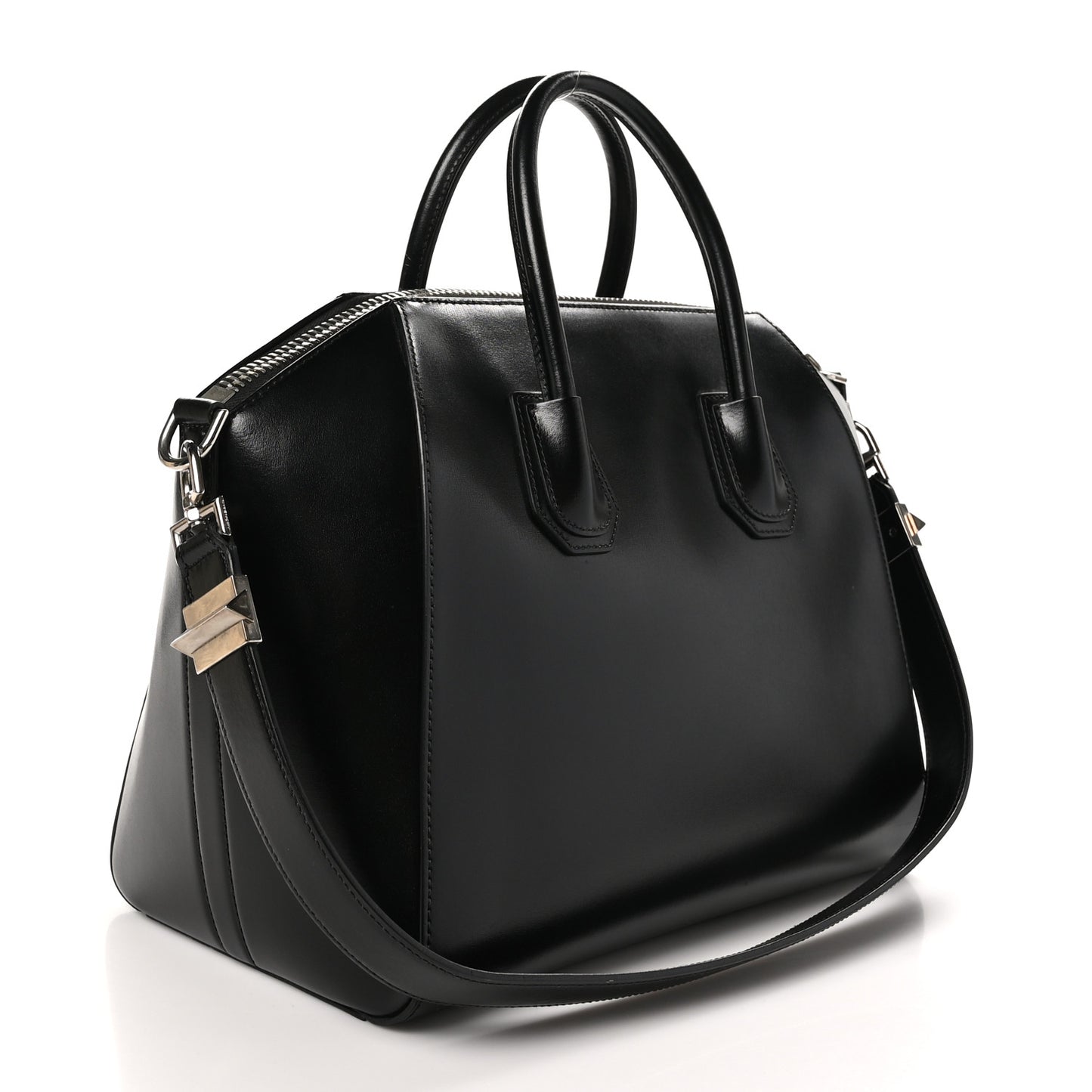 Shiny Lord Calfskin Medium Antigona Black