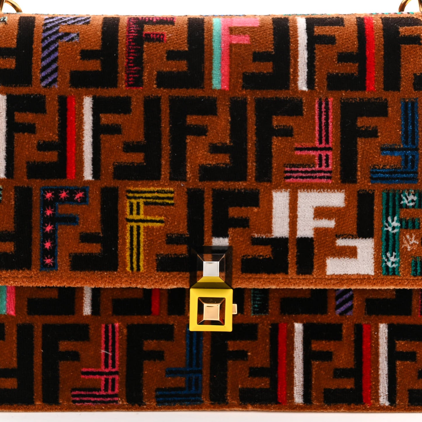 Velvet Vitello Dolce Fun Fair Kan I Shoulder Bag Tobacco Multicolor Black