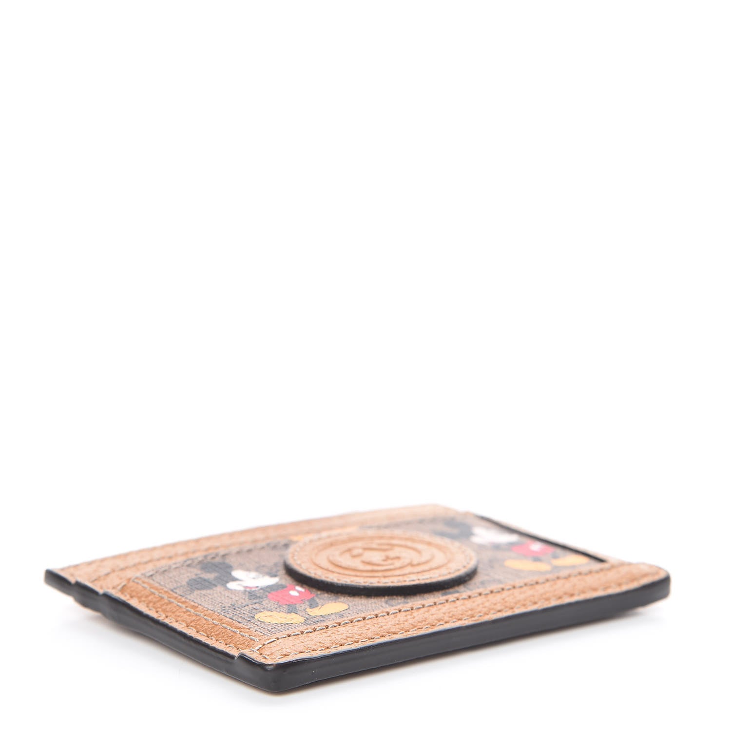 Gucci X DISNEY Mini Vintage GG Supreme Monogram Mickey Mouse Card Holder Beige Vintage Sun Oil 4 of 8