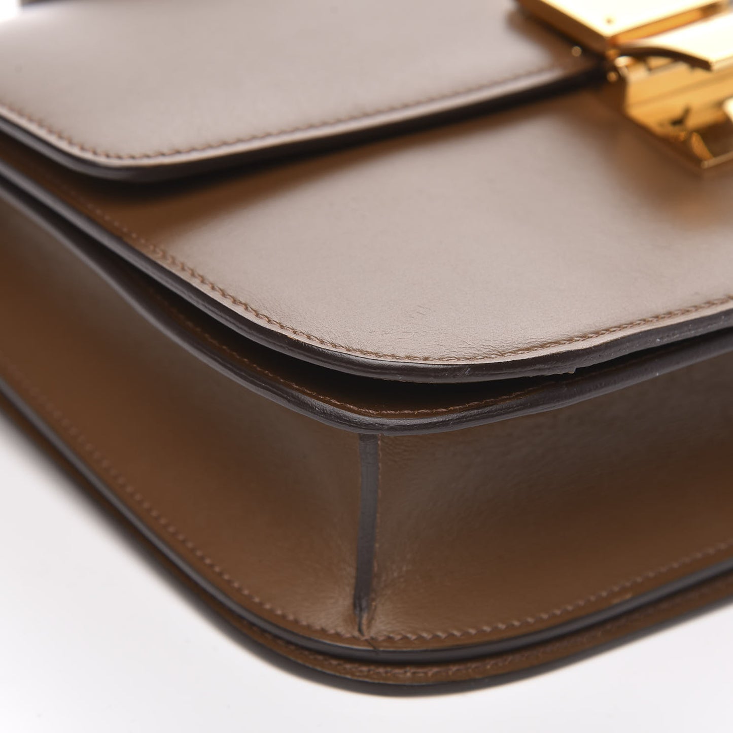 Box Calfskin Medium Classic Box Flap Bag Camel