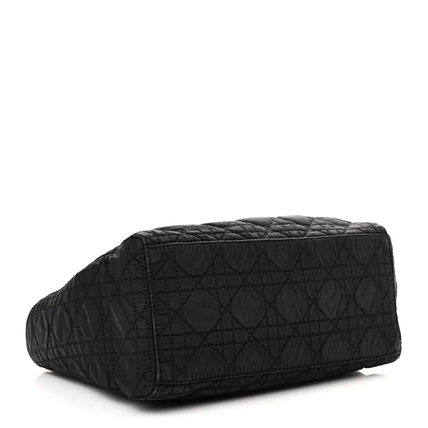 Nylon Cannage Medium Lady Dior Black