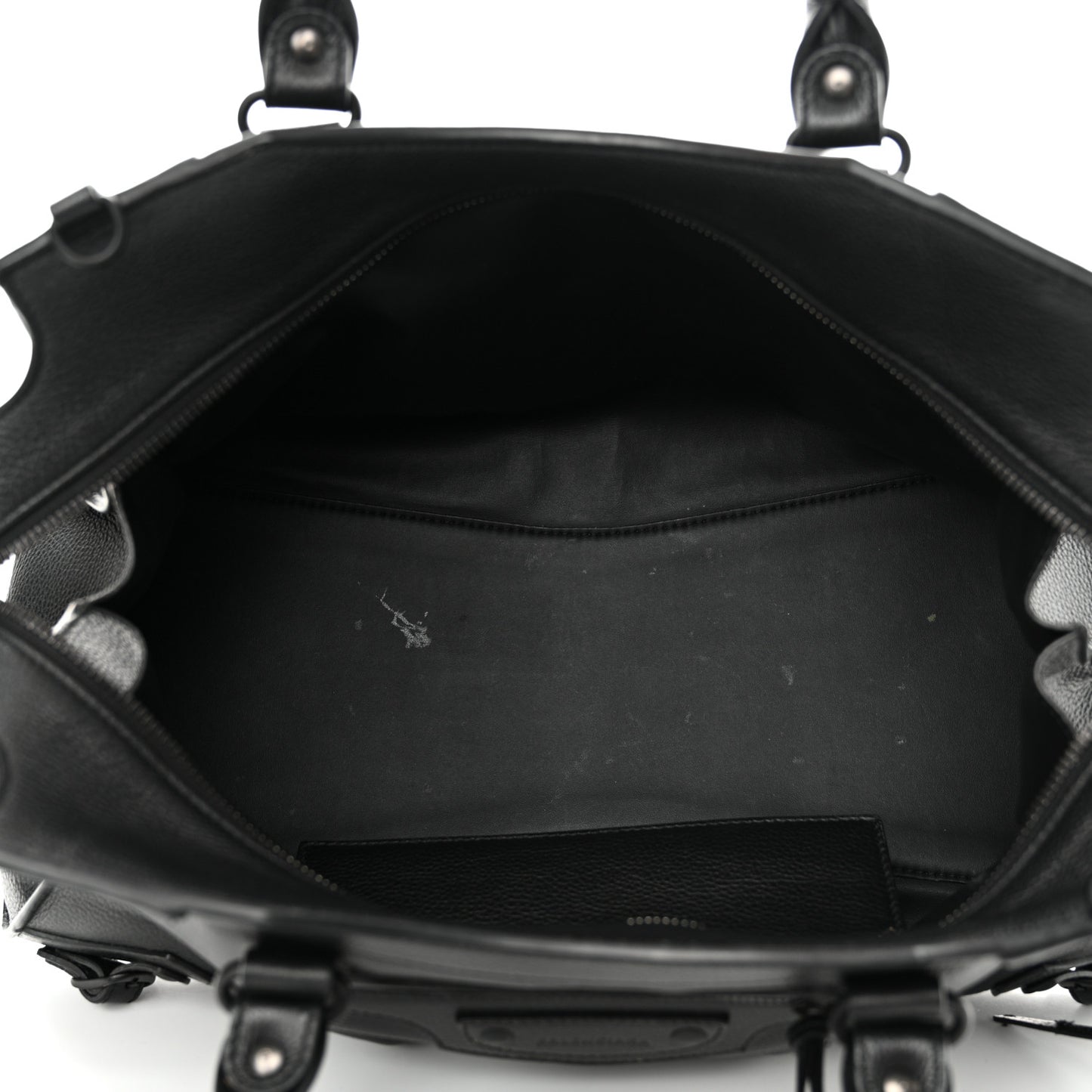 Grained Calfskin Black Hardware Neo Classic City Black