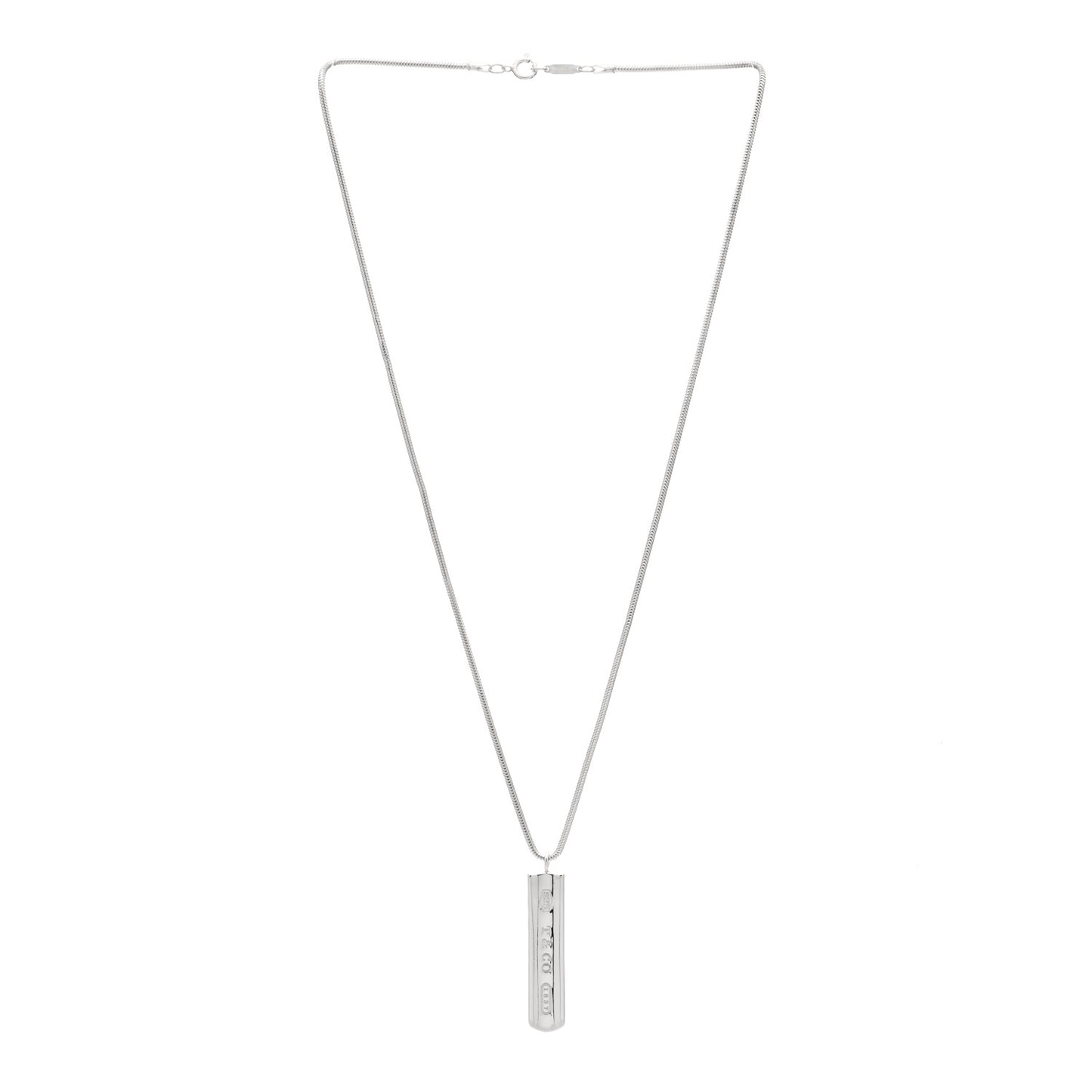 Sterling Silver 1837 Bar Pendant Necklace