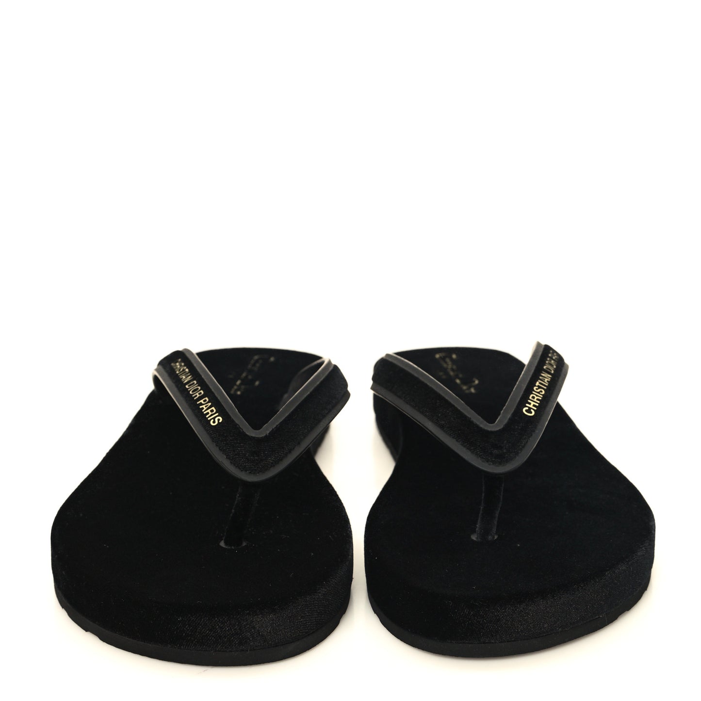 Velvet Diorsea Thong Sandals 40 Black