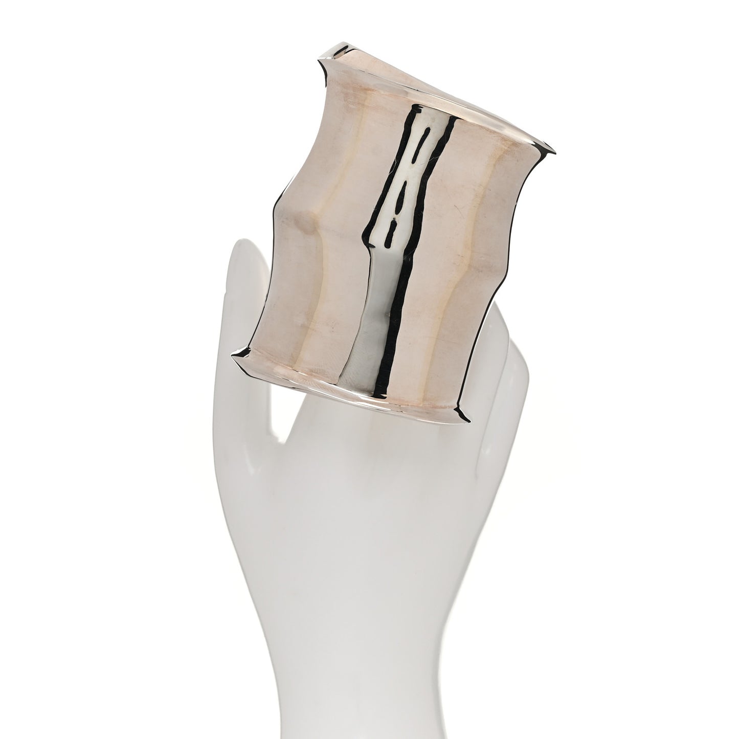 Brass Organic Oversized Cuff Bracelet S Argent Brilliant